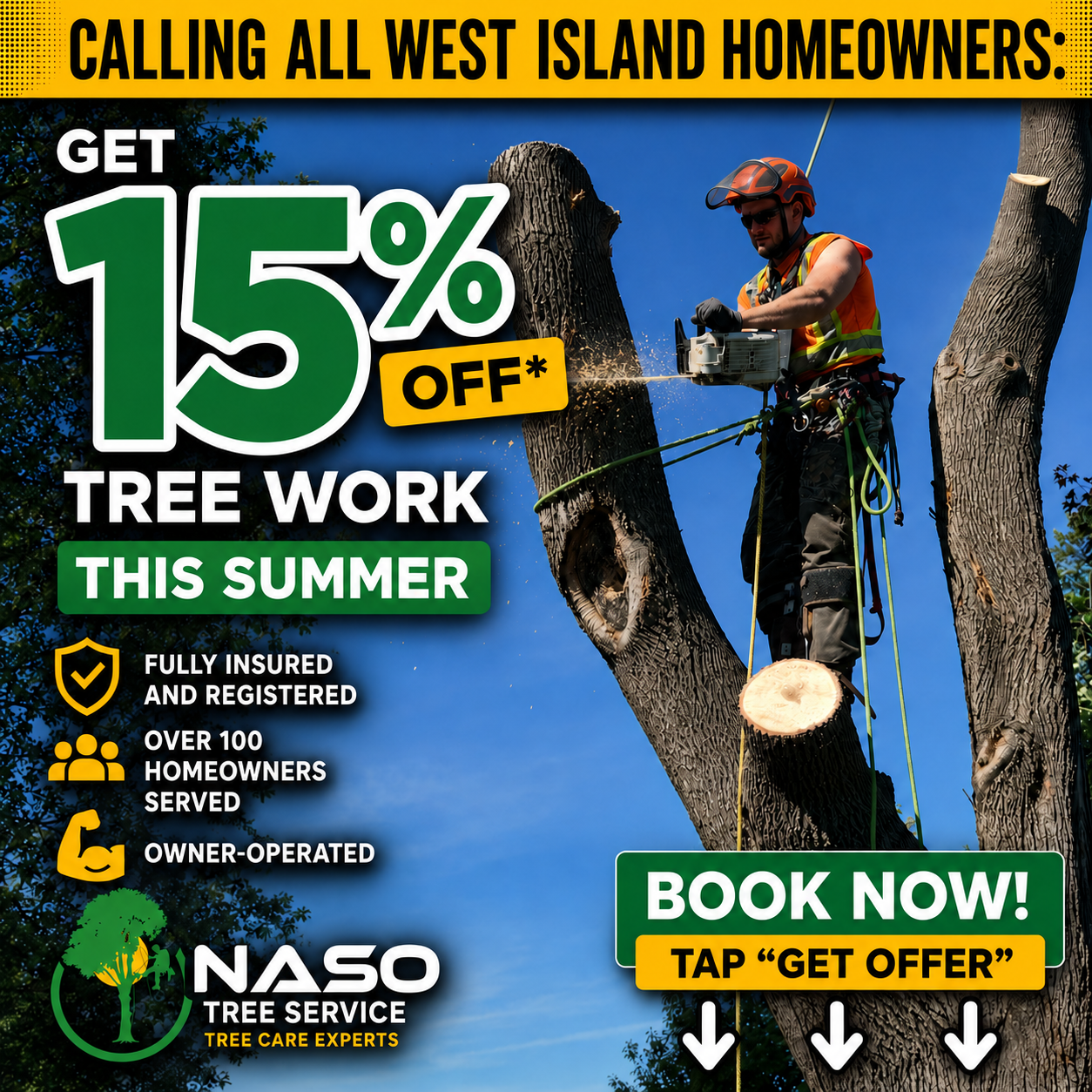NASO Tree Service - Abattage Des Arbres Facebook ad