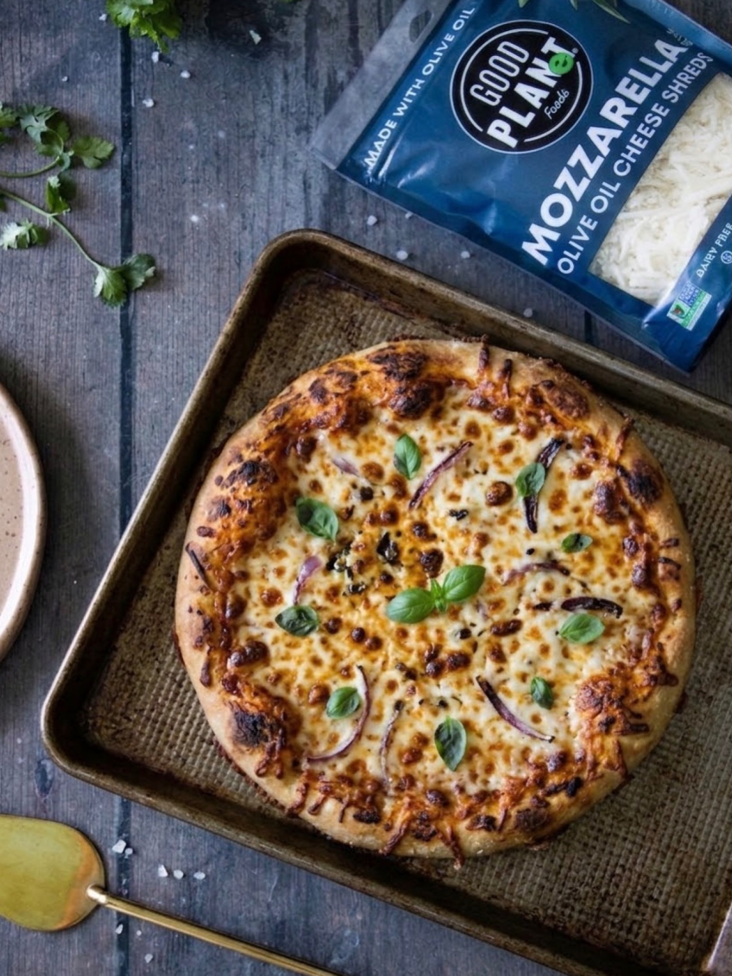 GOOD PLANeT Foods Facebook ad: Incredible flavor Vegan cheese that actually pulls Pizza…