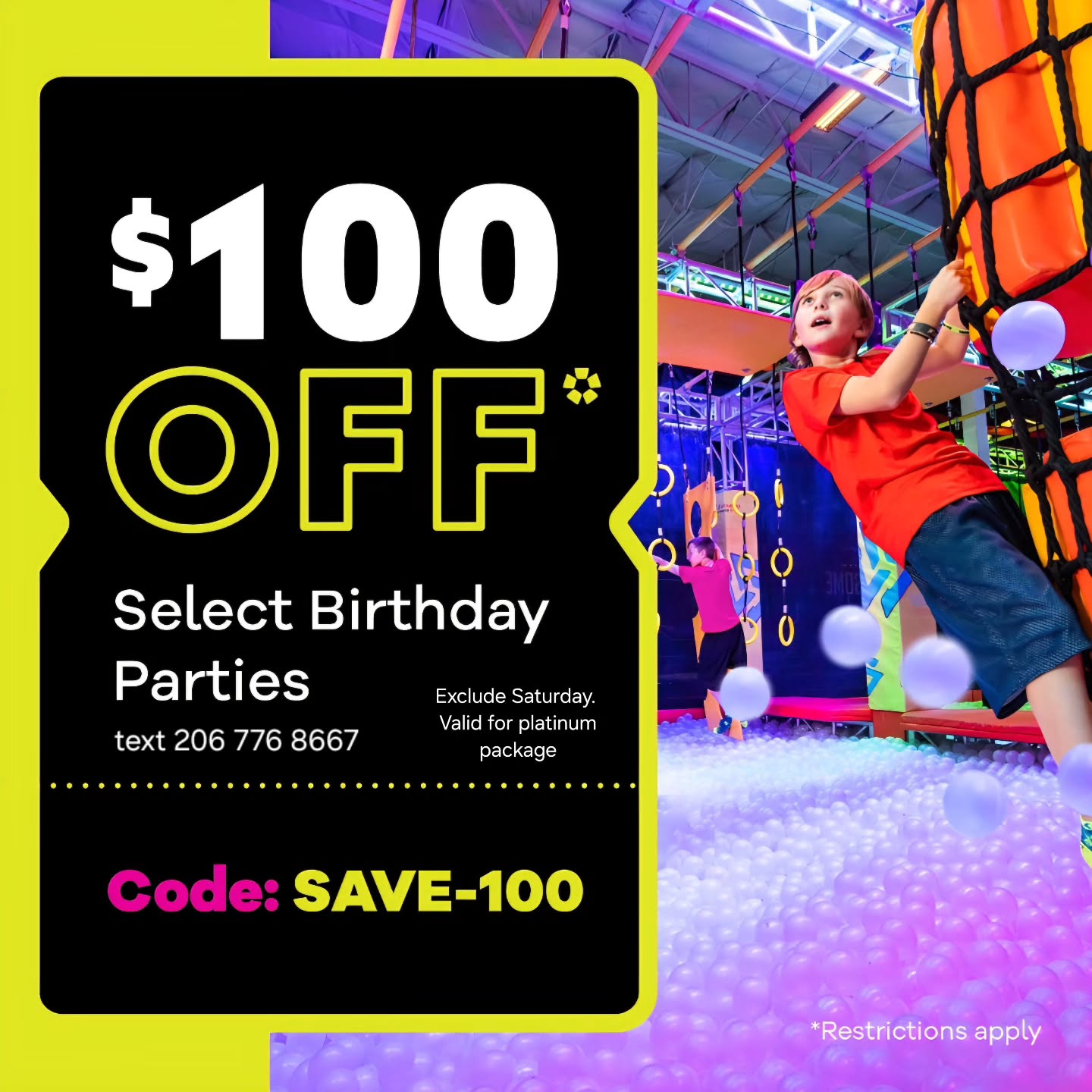 Urban Air Adventure Park Facebook ad: Urban Air Parks Party Store
