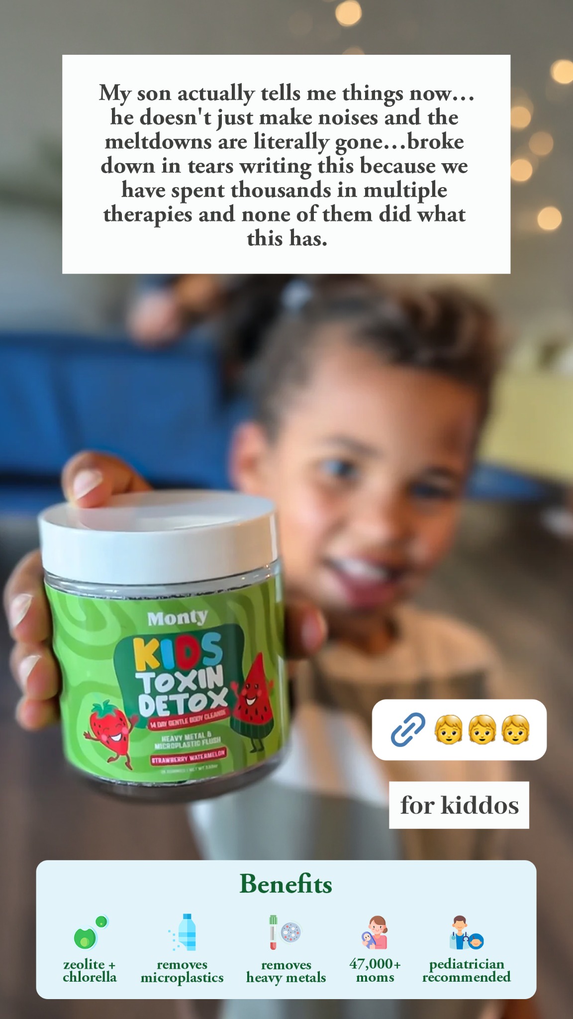 Monty Supplements Facebook ad: We spent thousands in therapies and none of them did what…