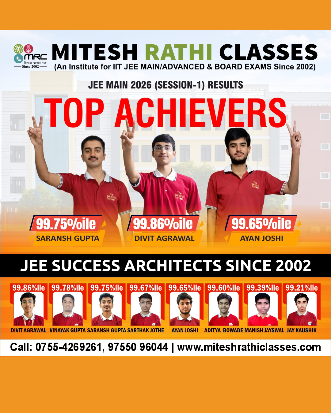 Mitesh Rathi Classes Facebook ad: Every parent dreams of seeing their child succeed…