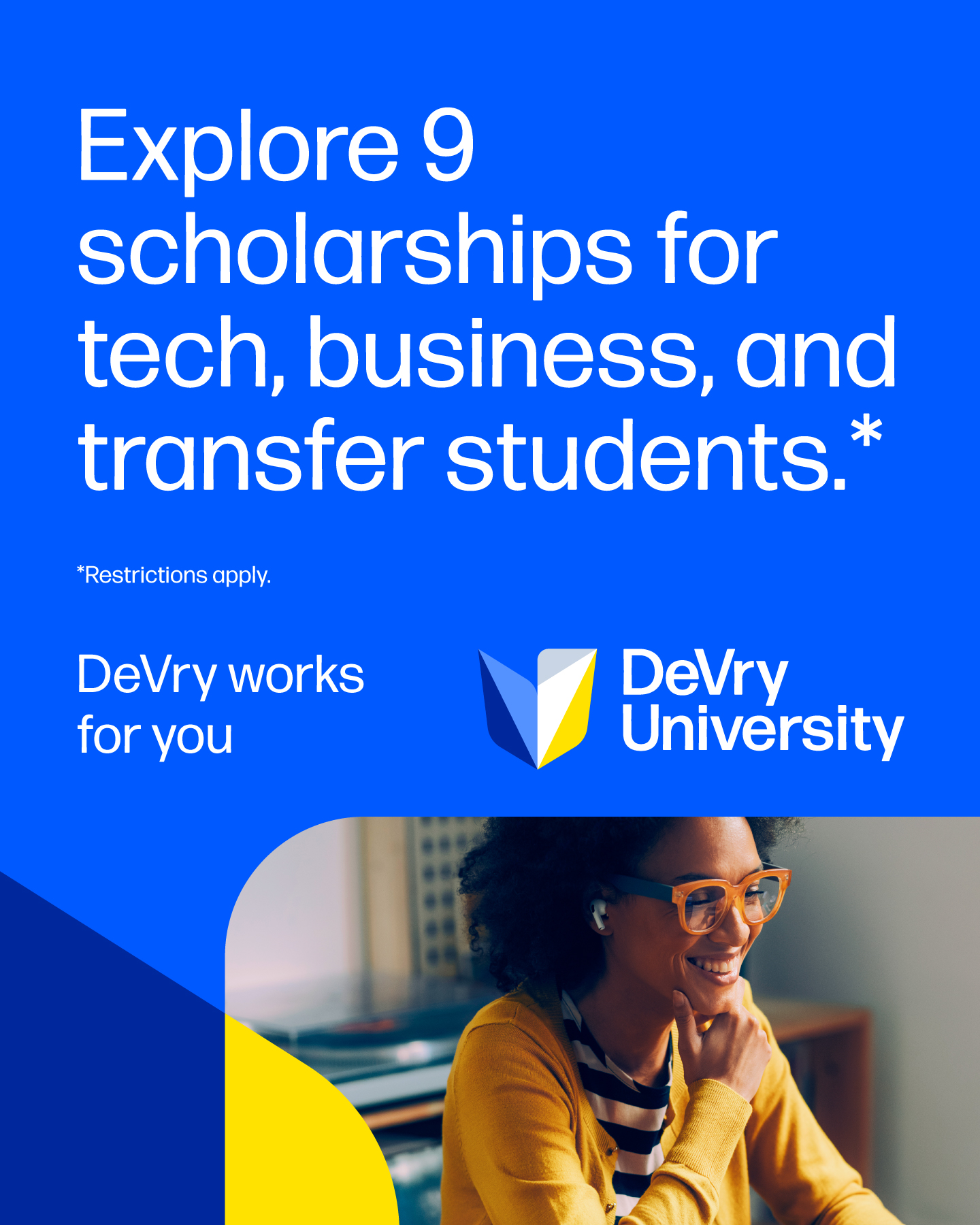 DeVry University Facebook ad