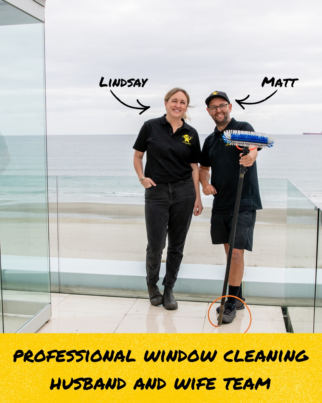 Window Ninjas Facebook ad: Professional Window Cleaning - Husband and Wife Team