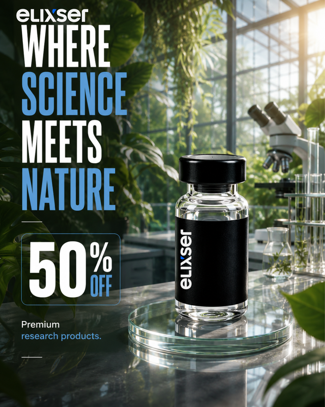 Elixser Peptides Facebook ad