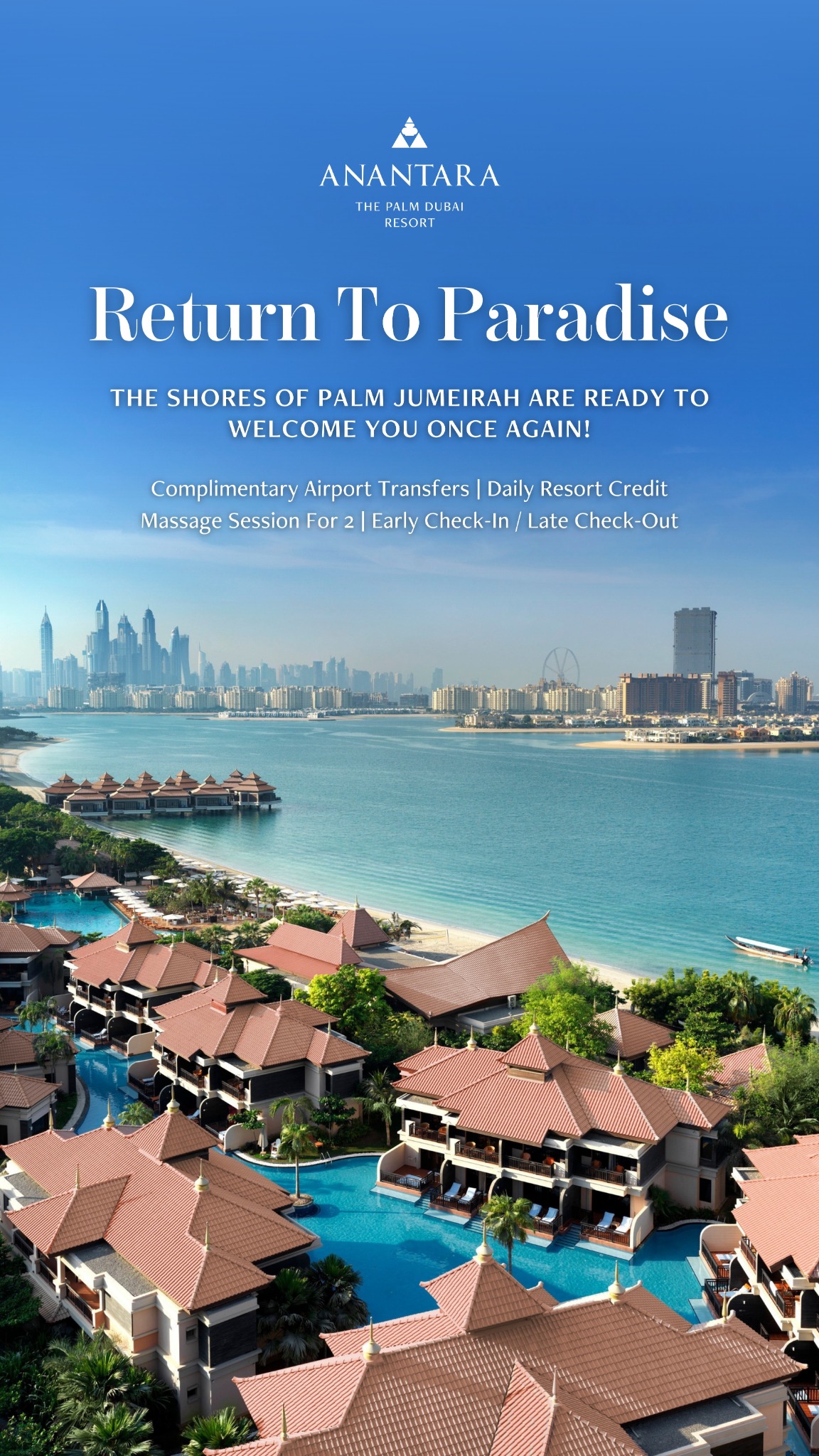 Anantara The Palm Dubai Resort Facebook ad