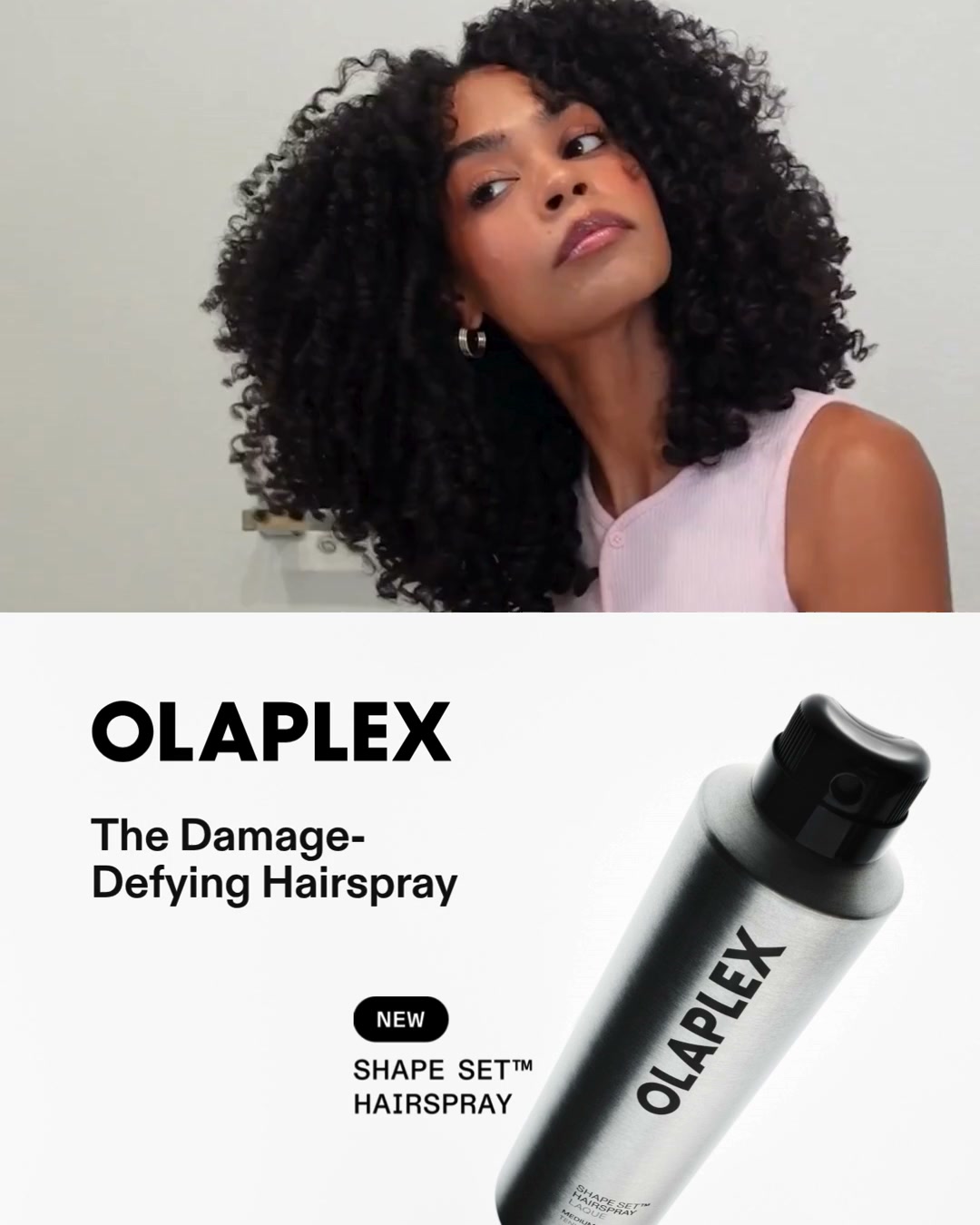 Olaplex Facebook ad: New! The Damage-Defying Hairspray