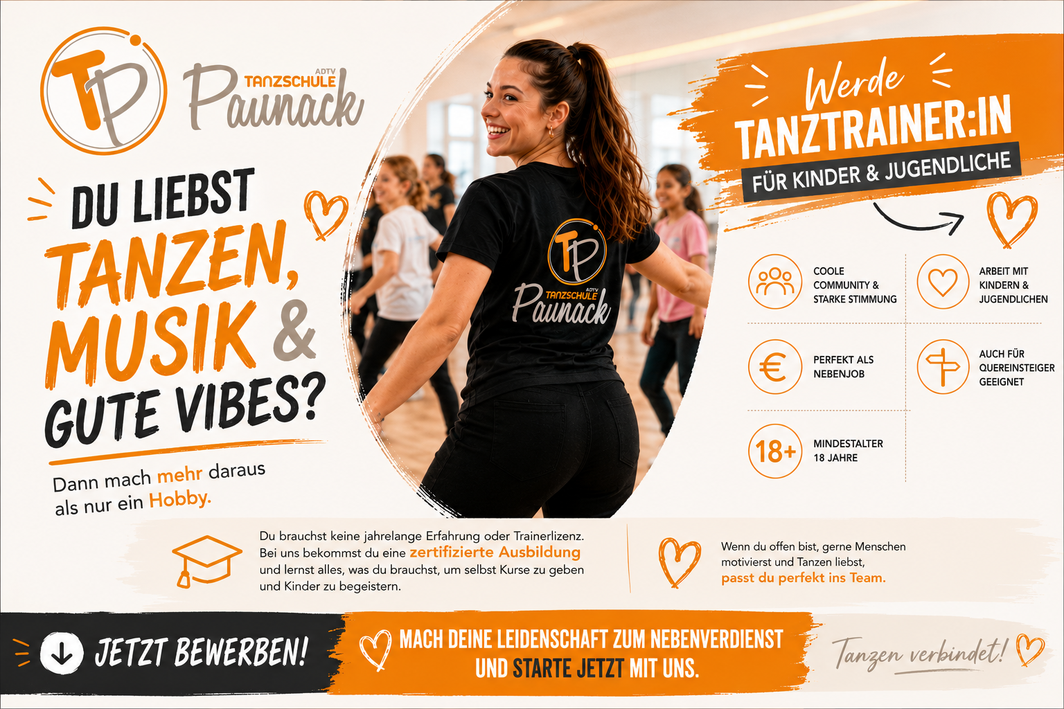ADTV Tanzschule Paunack Gera Facebook ad: Tanzen & Geld verdienen