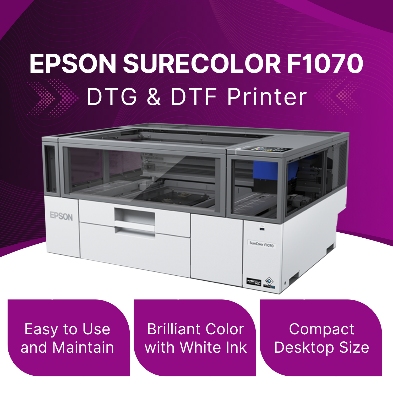 Equipment Zone Facebook ad: Print Like a Pro with Epson SureColor F1070!