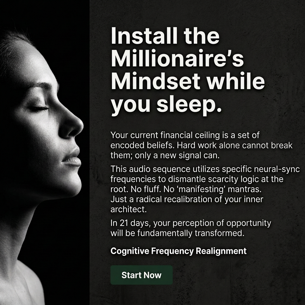 Millionaire Mindset Facebook ad: Stop Chasing Money. Attract It