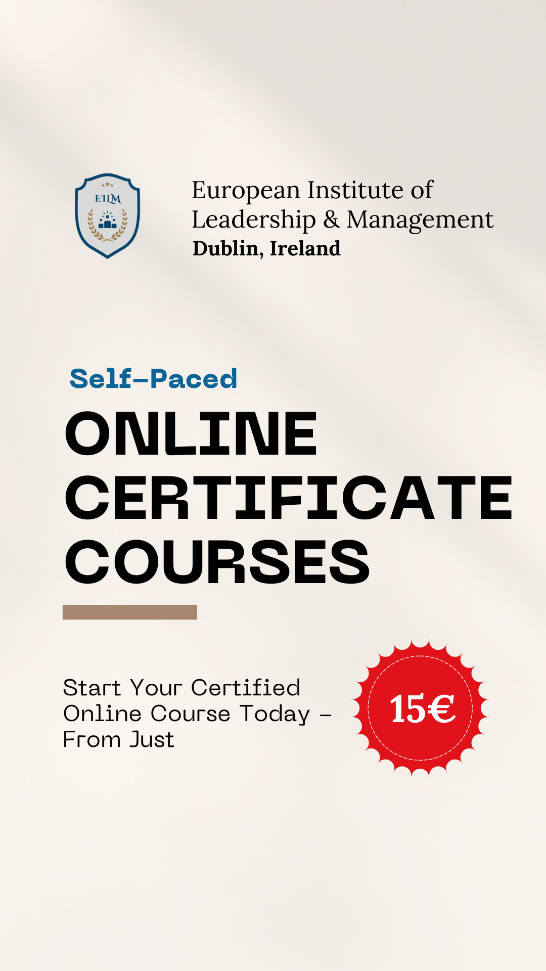 European Institute of Leadership & Management Facebook ad