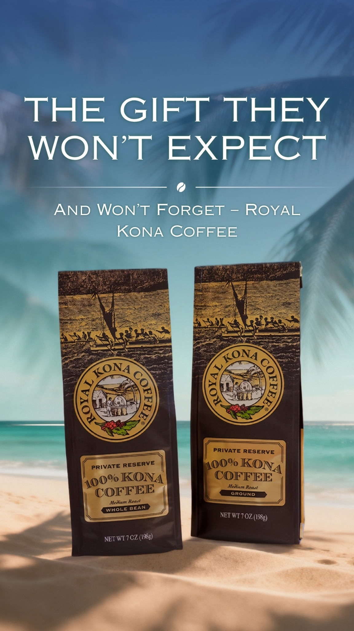 Royal Kona Coffee Facebook ad from Jul 30, 2026