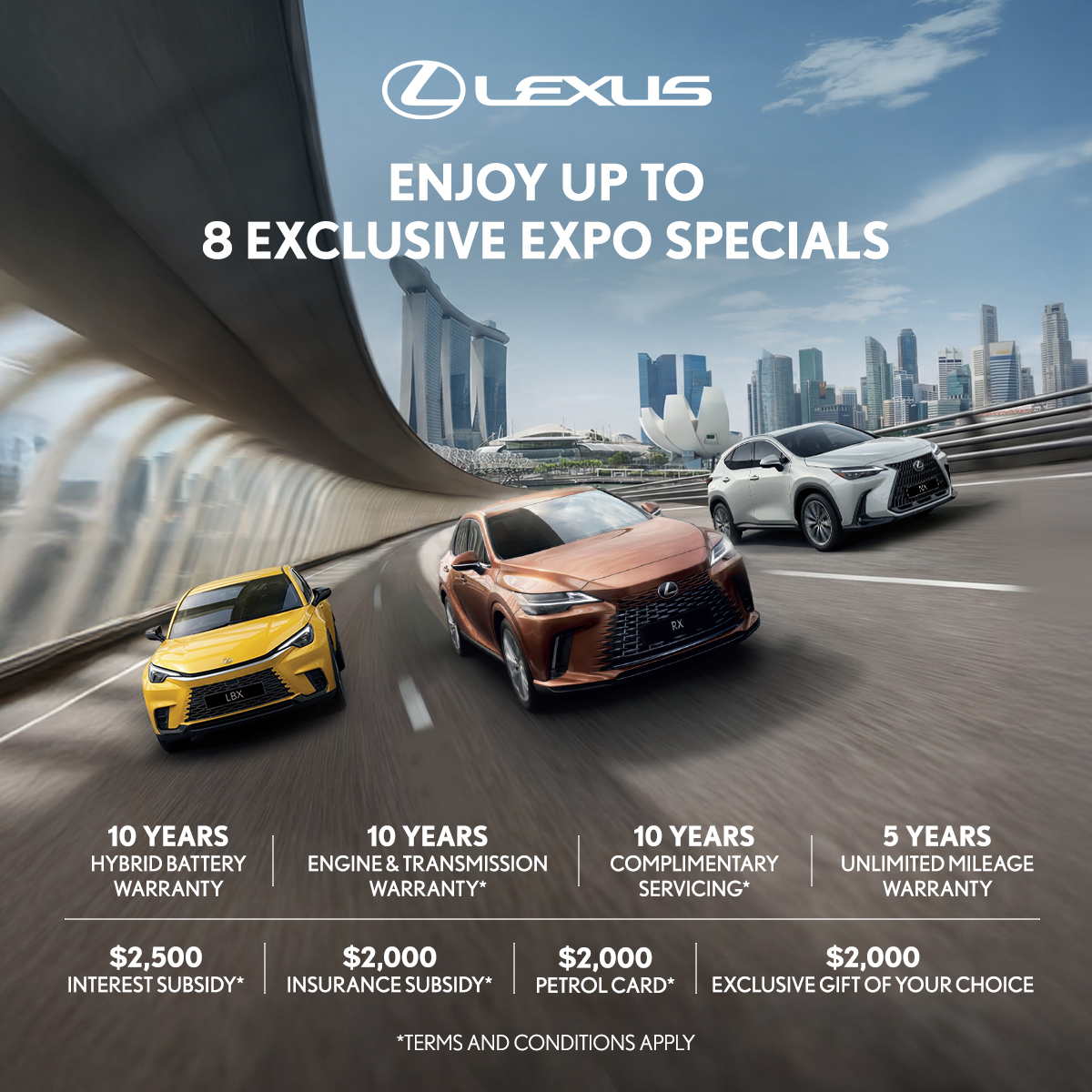 Lexus Singapore Facebook ad: Secure Your Lexus with Exclusive Car Expo Privileges
