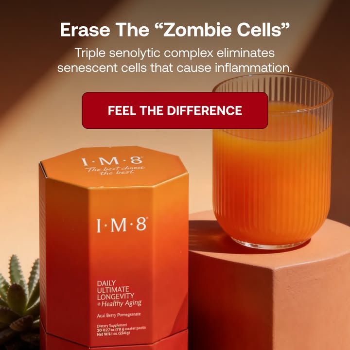 IM8 Global Facebook ad: Longevity Starts at the Cellular Level