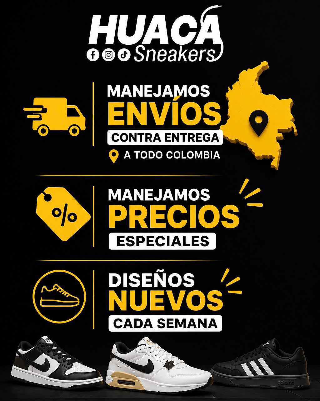 La huaca crz Facebook ad: ¡Envíos Contra Entrega a Todo Colombia!