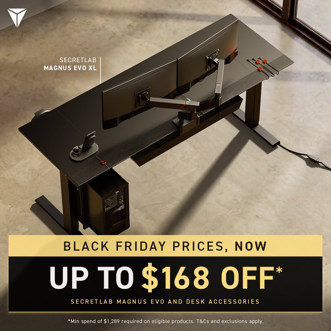 Secretlab Facebook ad: Secretlab | Black Friday Prices, Now