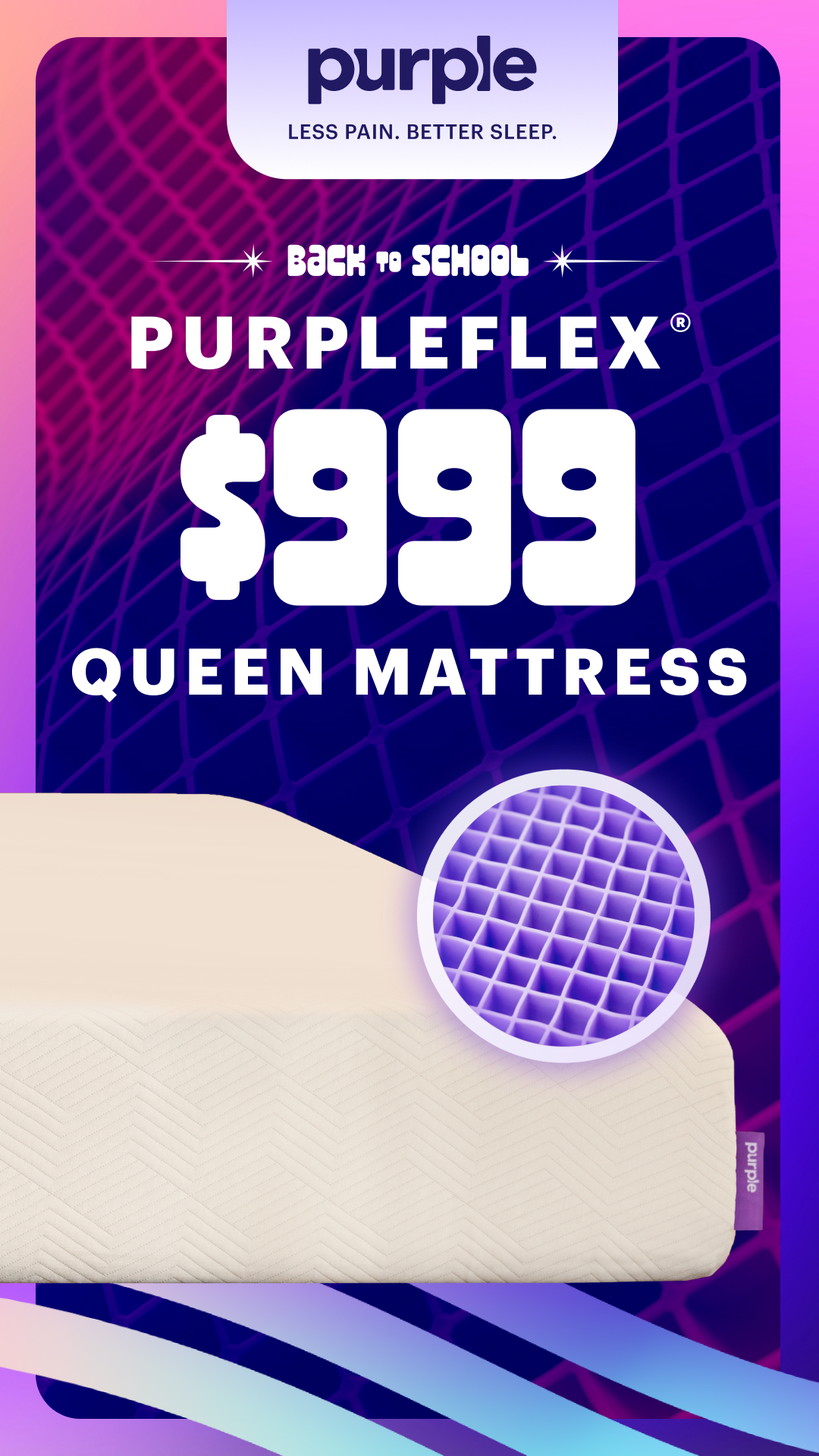 Purple Facebook ad