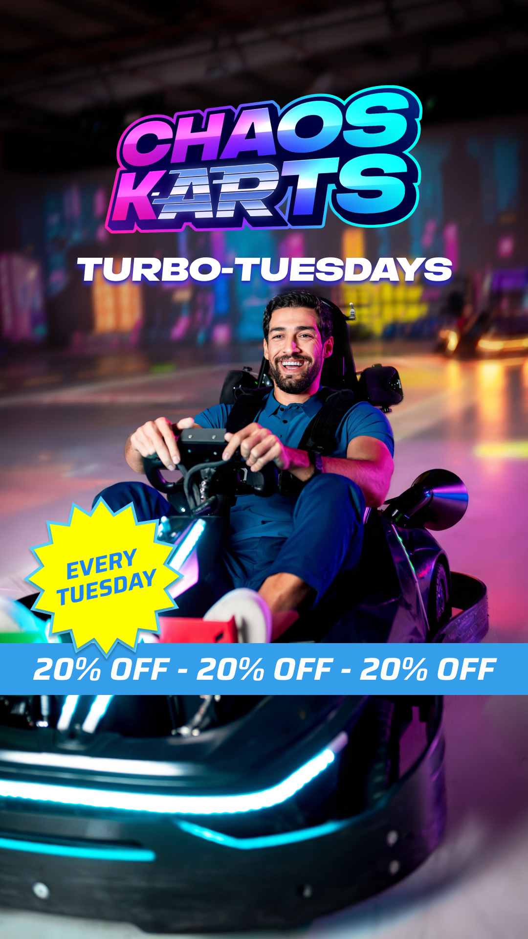 Chaos Karts UAE Facebook ad