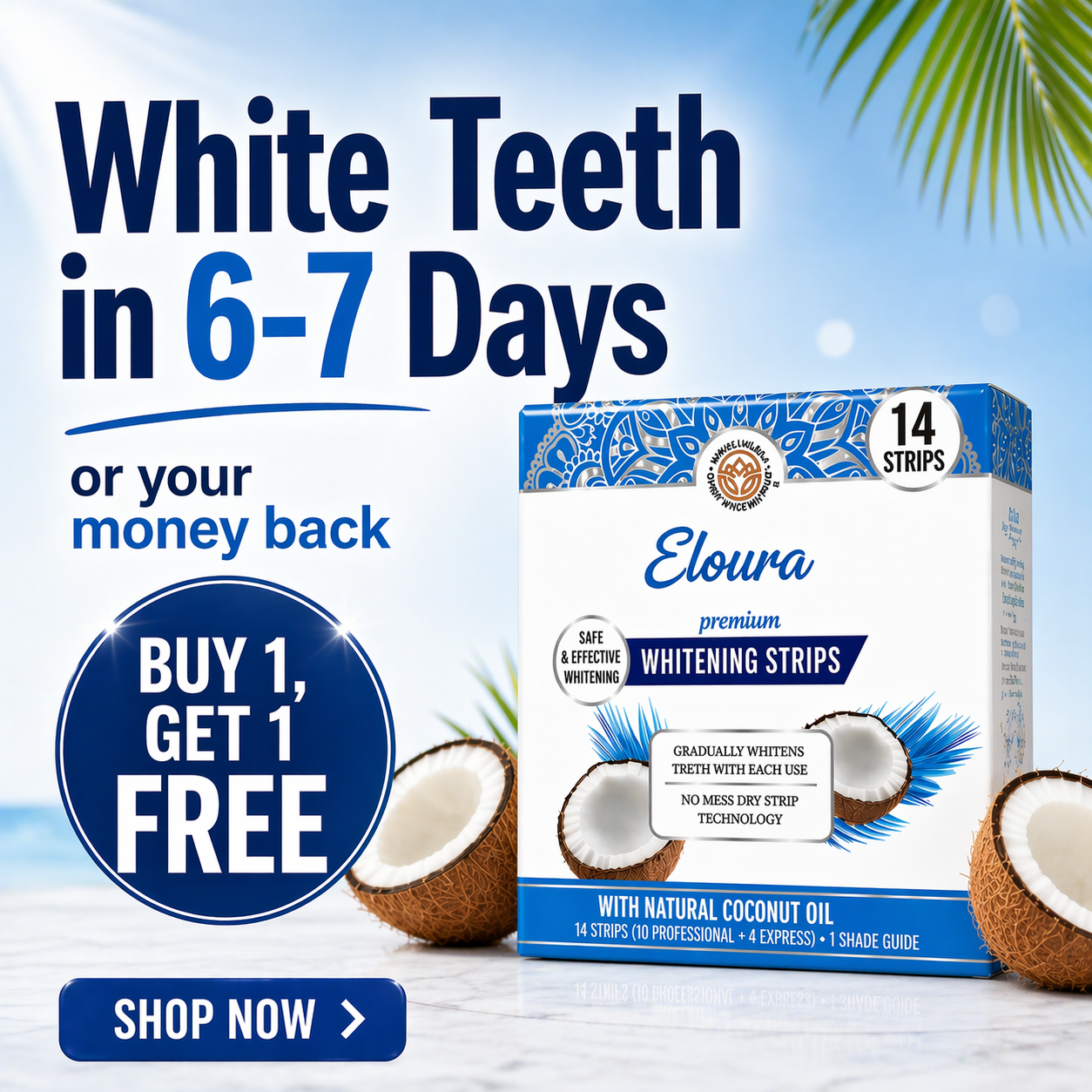 Eloura AU Facebook ad: Whiter Teeth Now