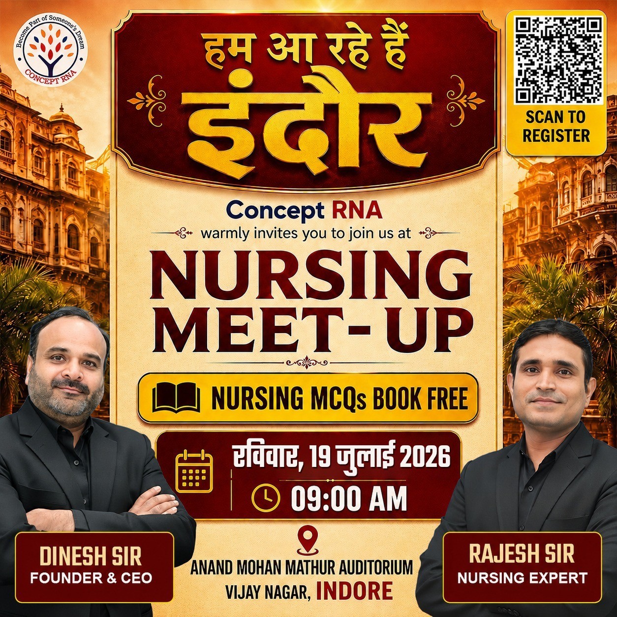 Concept RNA Nursing Coaching Facebook ad: Nursing Meet-Up in Indore