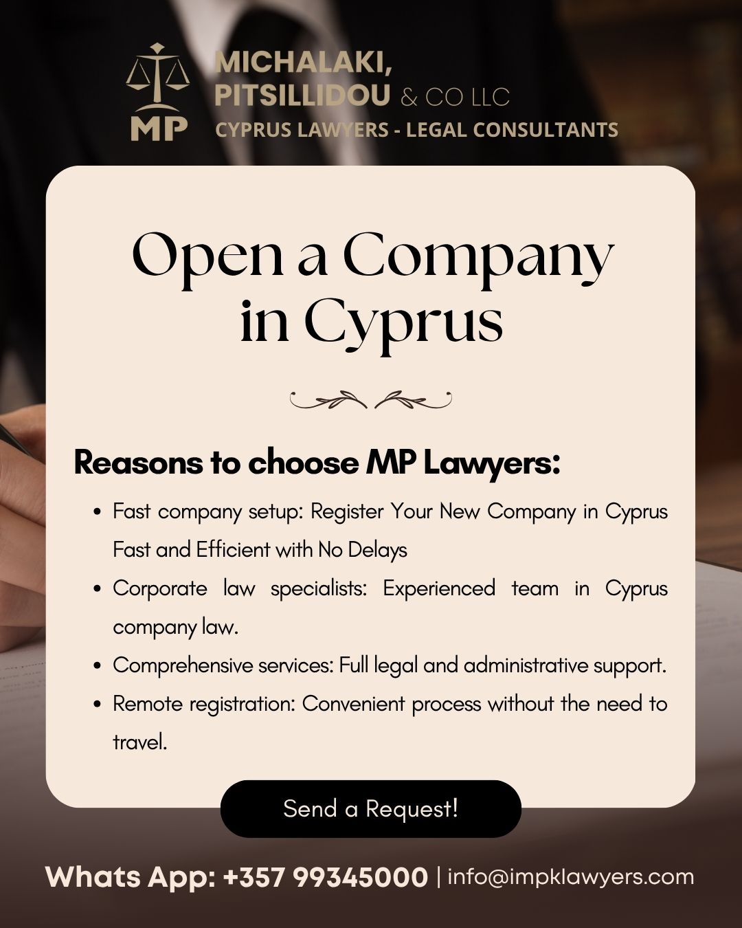 Michalaki, Pitsillidou & Co LLC Facebook ad