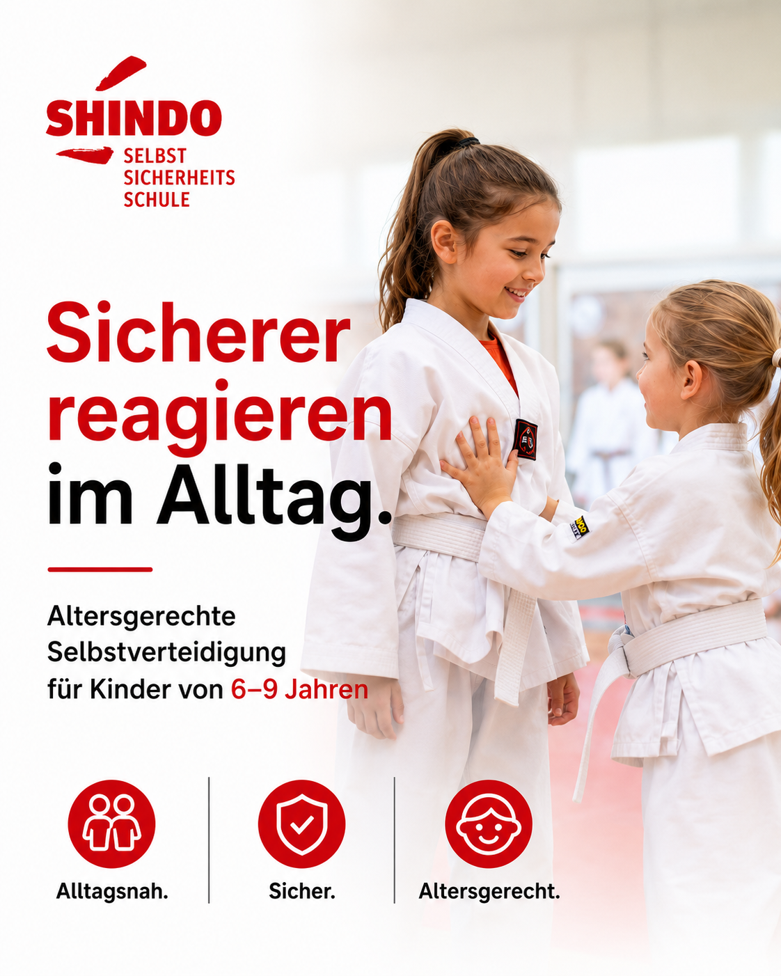 Shindo Selbstverteidigung Facebook ad: Kinder, Shindo Selbstsicherheitsschule, Selbstverteidigung…