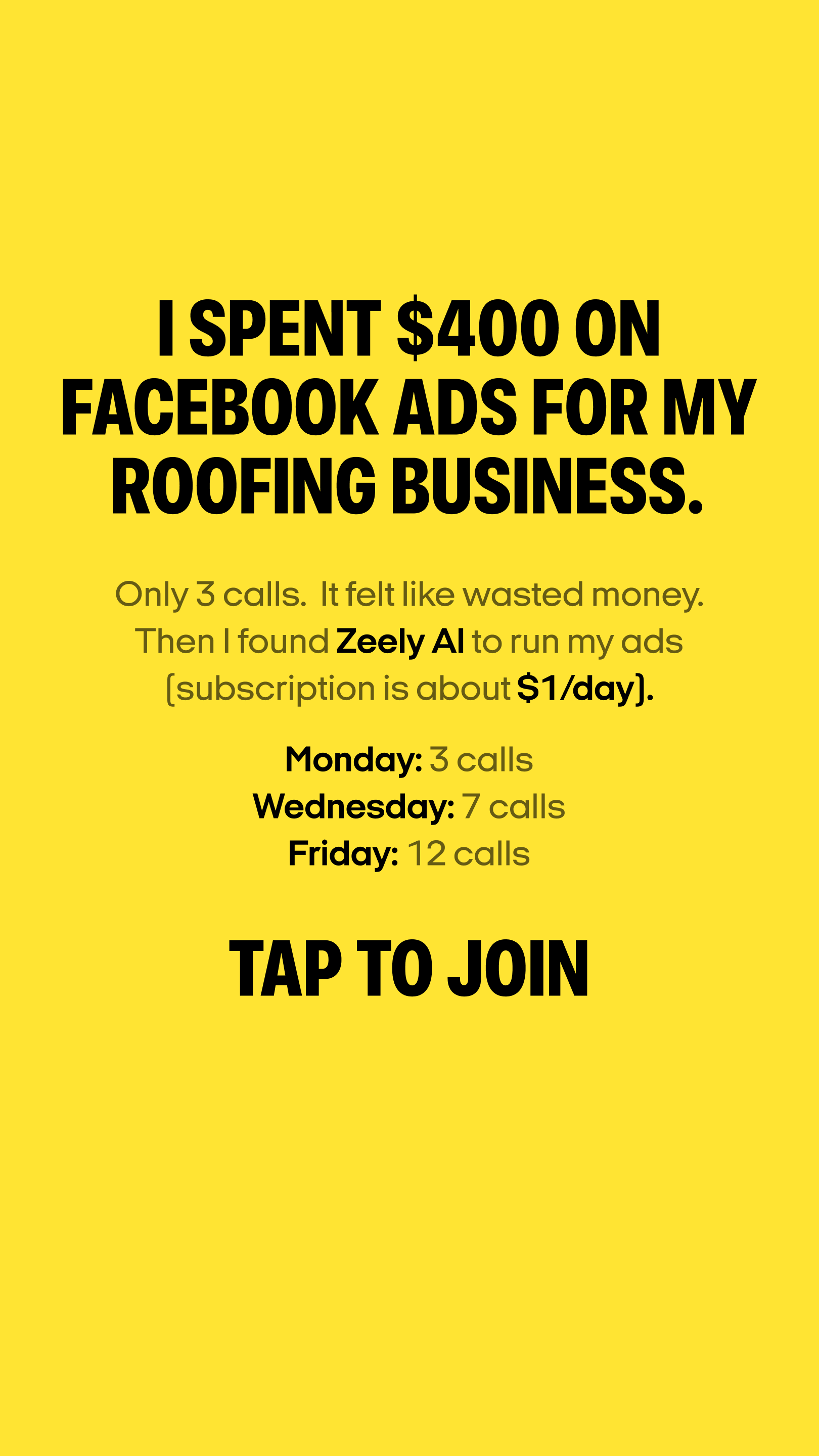 Zeely Facebook ad