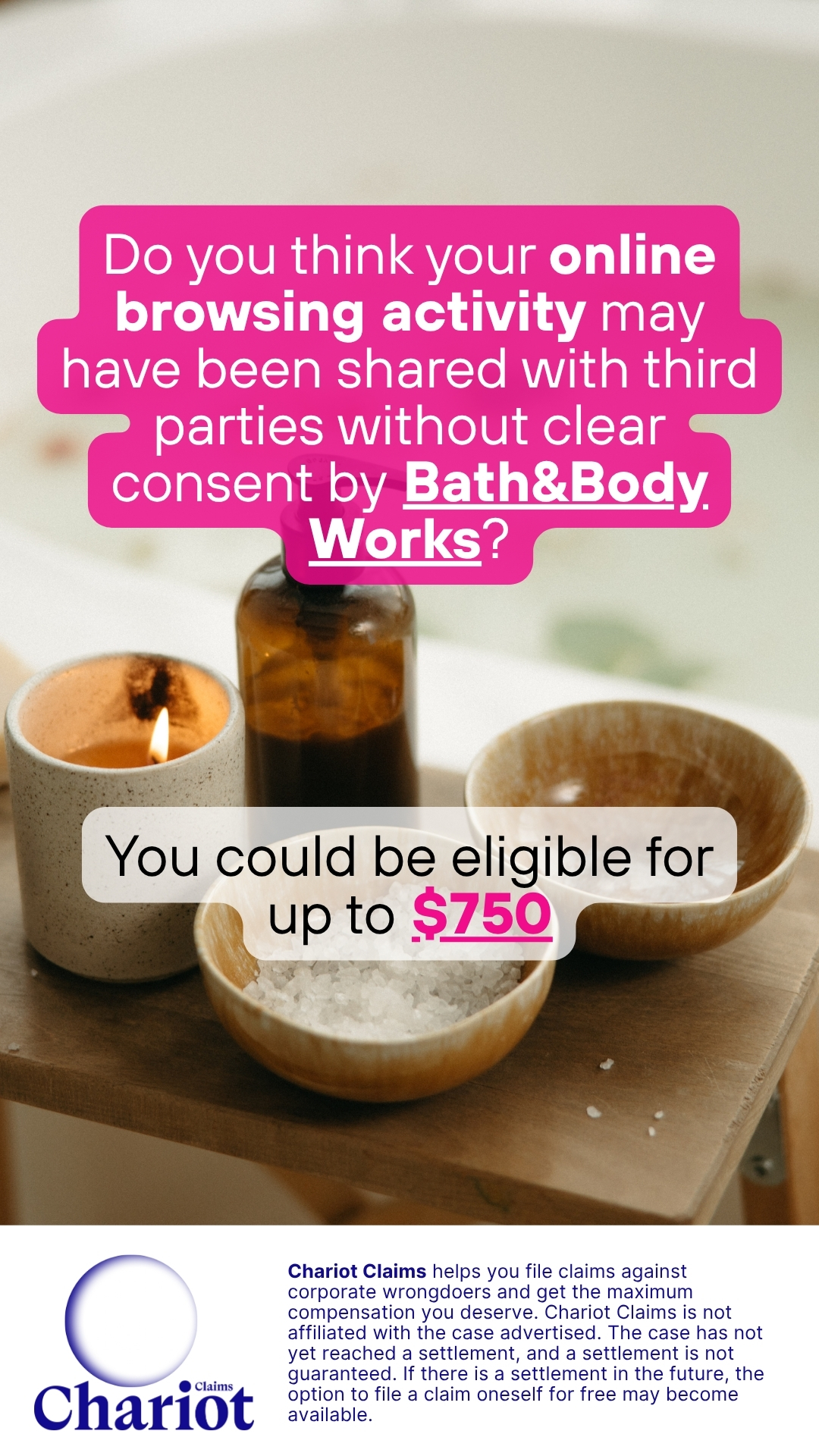 Chariot Claims - formerly ClaimClam Facebook ad