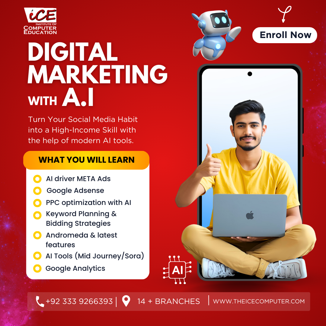 Institute of Computer Education Facebook ad: 20% Discount on All-in-One Course