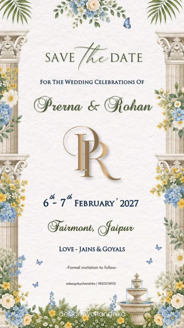 designbychandrika Facebook ad: Save the date invite