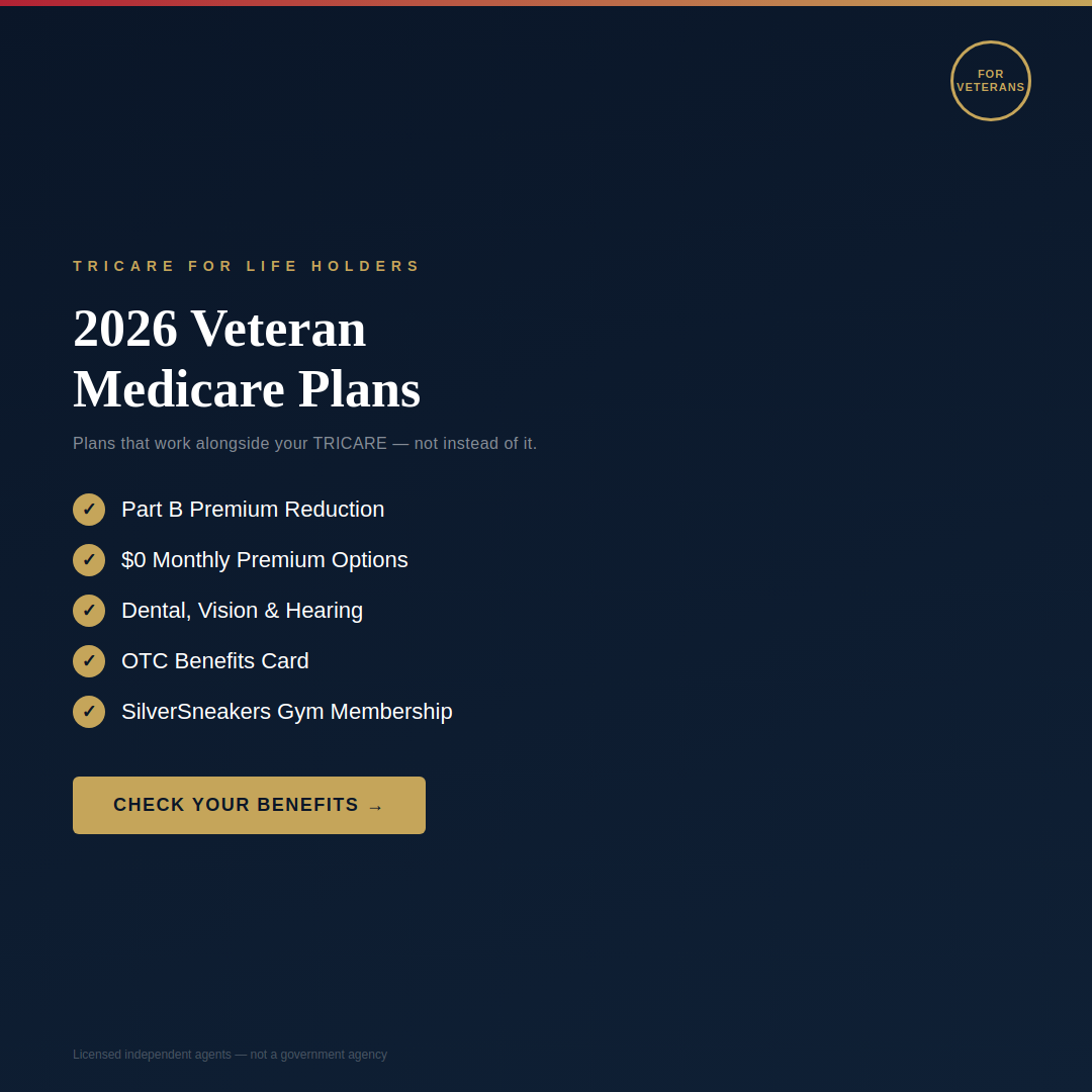 Veteran Benefit Navigators Facebook ad: TRICARE for Life? Check Your 2026 Veteran Rebate