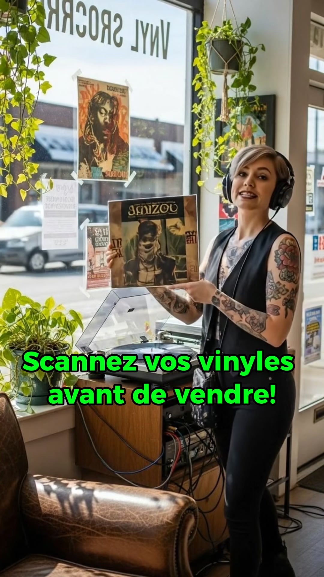 VinylSnap Facebook ad: Scannez avant de vendre