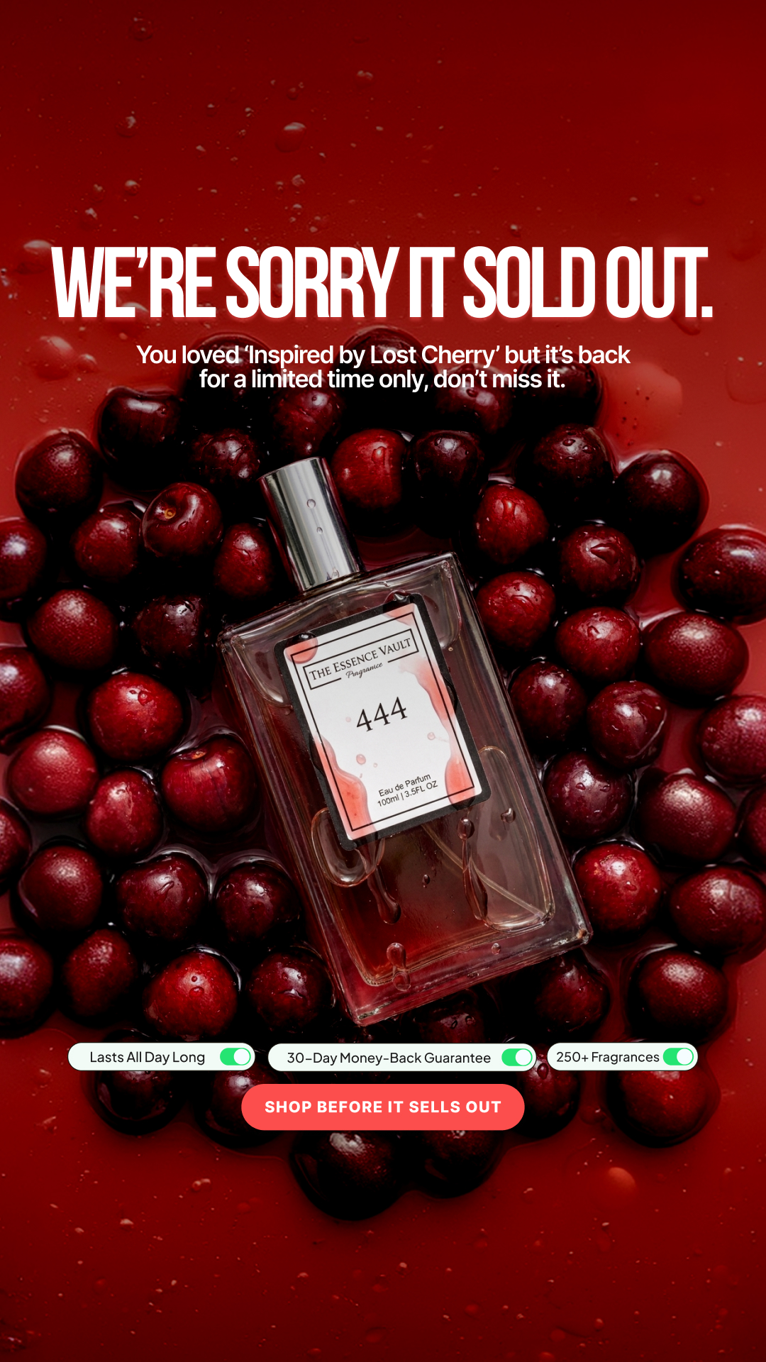 The Essence Vault Facebook ad