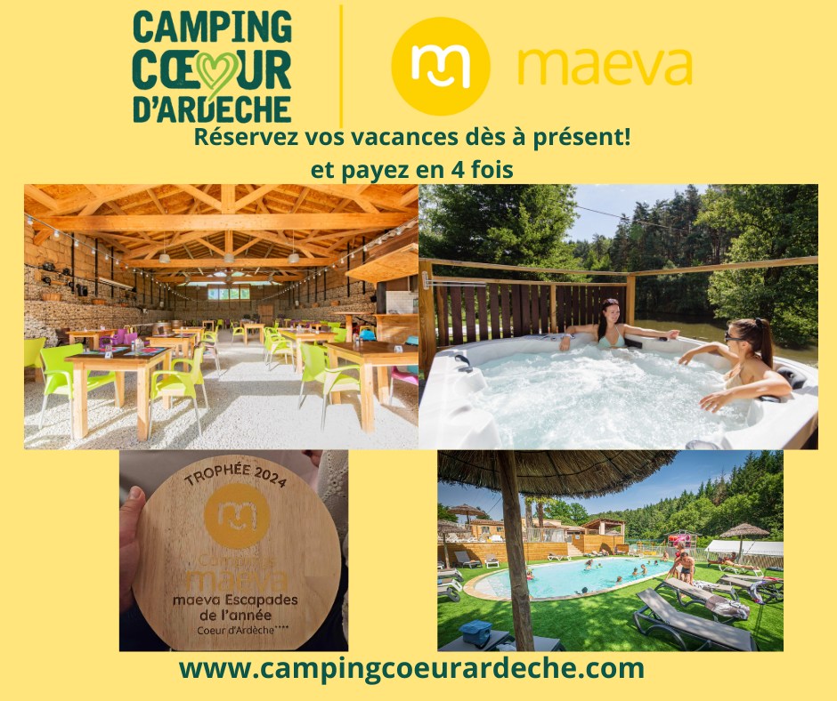 Camping Cœur d'Ardèche Maéva Escapade Facebook ad: Camping Coeur Ardèche: Camping, hébergement en Ardèche