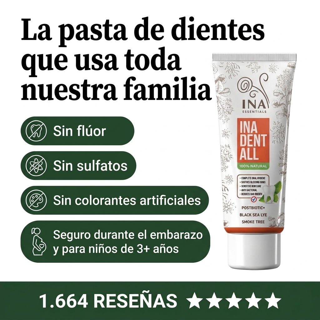 InaEssentials - Tienda familiar online de cosmética ecológica Facebook ad: ¿Sangrado de encías? Tubo familiar
