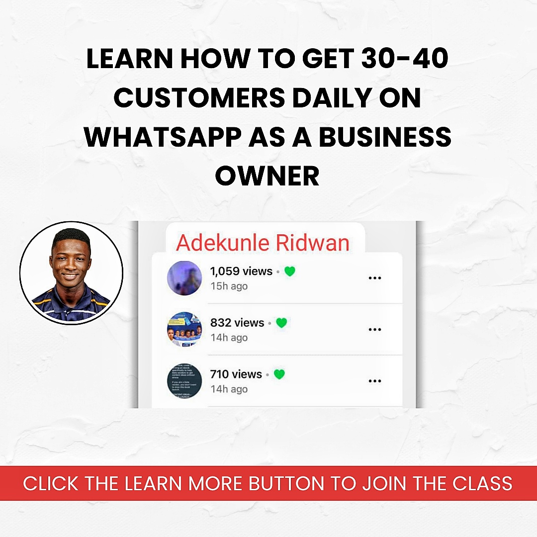 Adekunle Ridwan VW Facebook ad: CLICK HERE TO JOIN FOR FREE