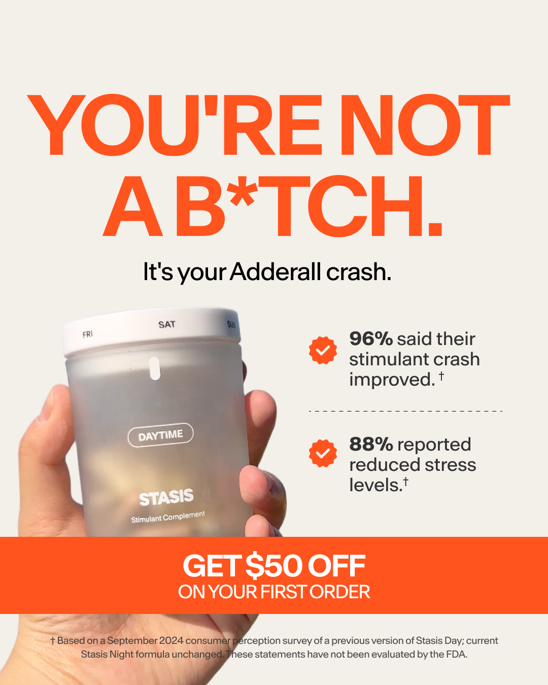 Stasis Facebook ad