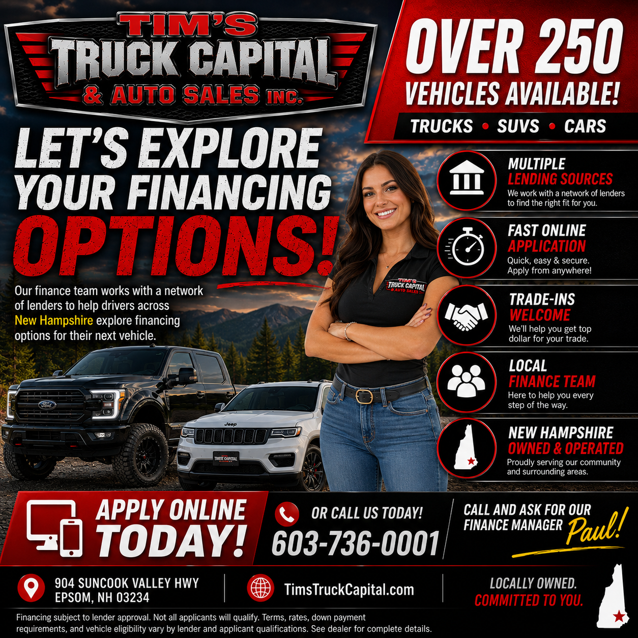 Tims Truck Capital & Auto Sales Inc. Facebook ad