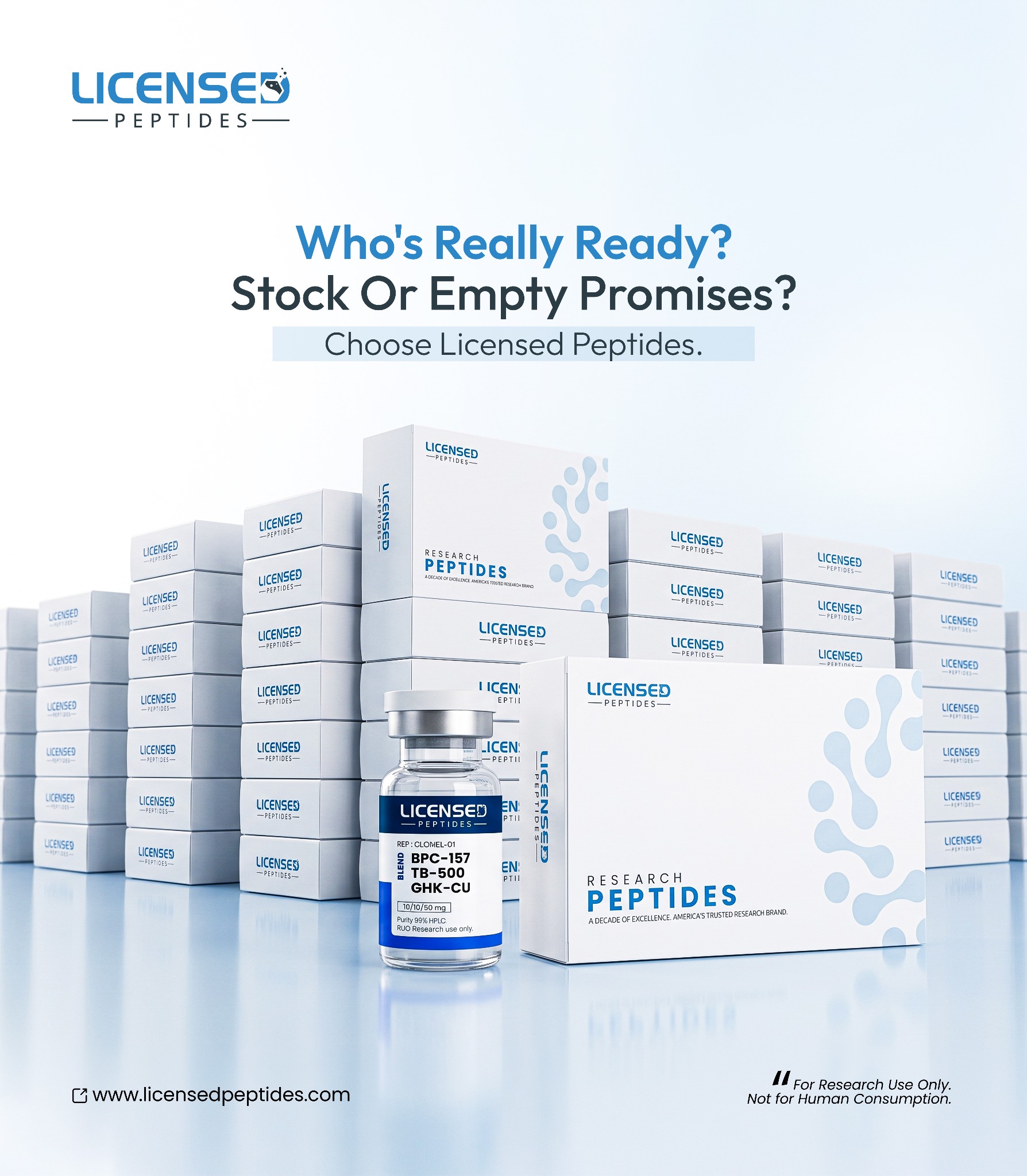 LicensedPeptides.com Facebook ad