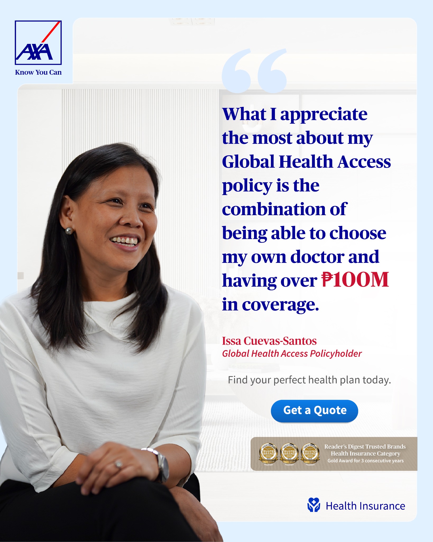 AXA Philippines Facebook ad: Up to P175M coverage