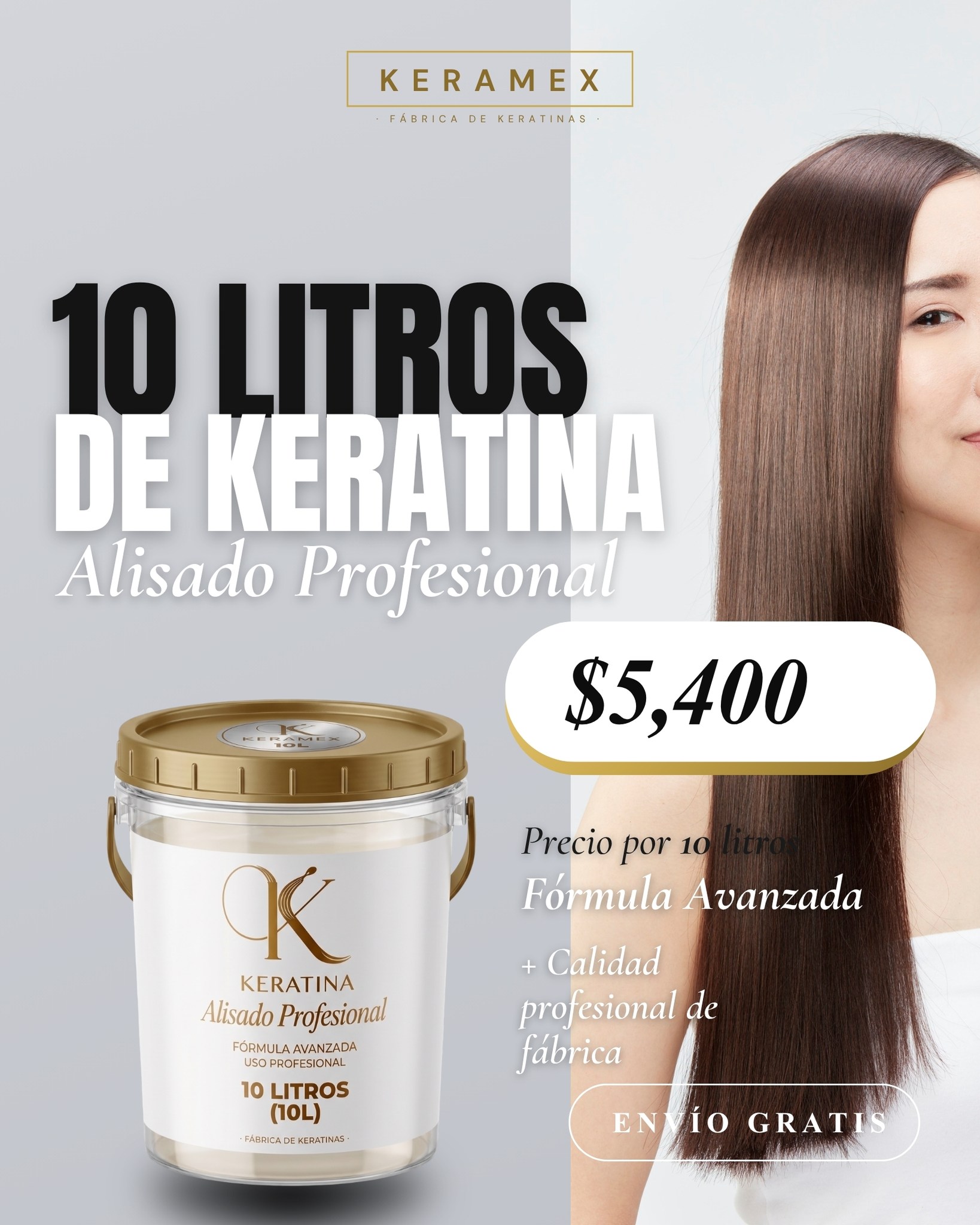 Fabrica de Keratinas Keramex Facebook ad: 10 litros de keratina profesional por $5,400