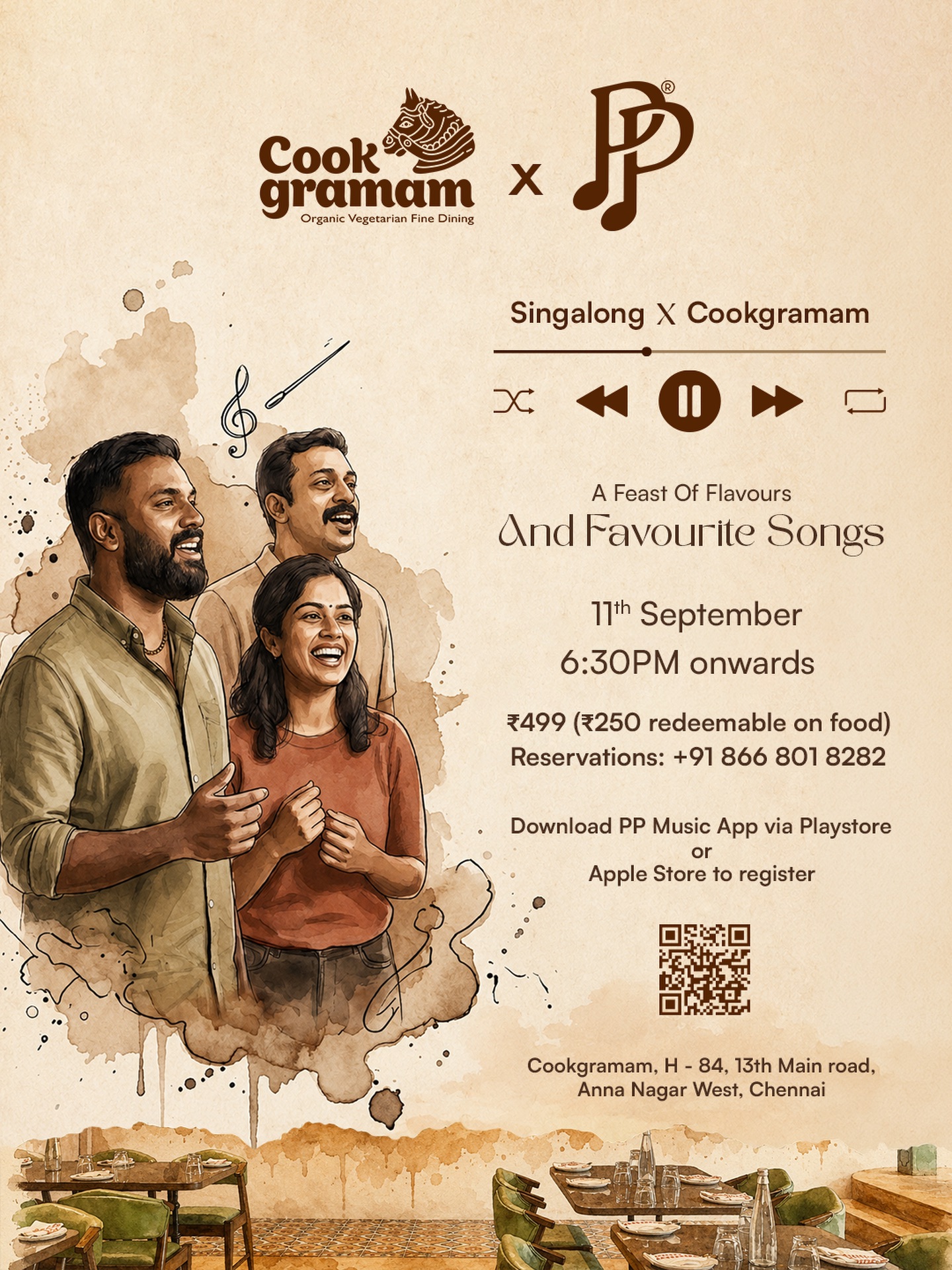Cookgramam Facebook ad: Some evenings are remembered for the songs.