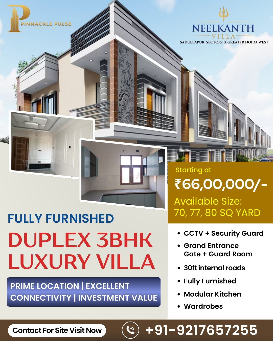 Pinnackle Pulse Group Facebook ad: Your Dream 3BHK Villa in Greater Noida West…