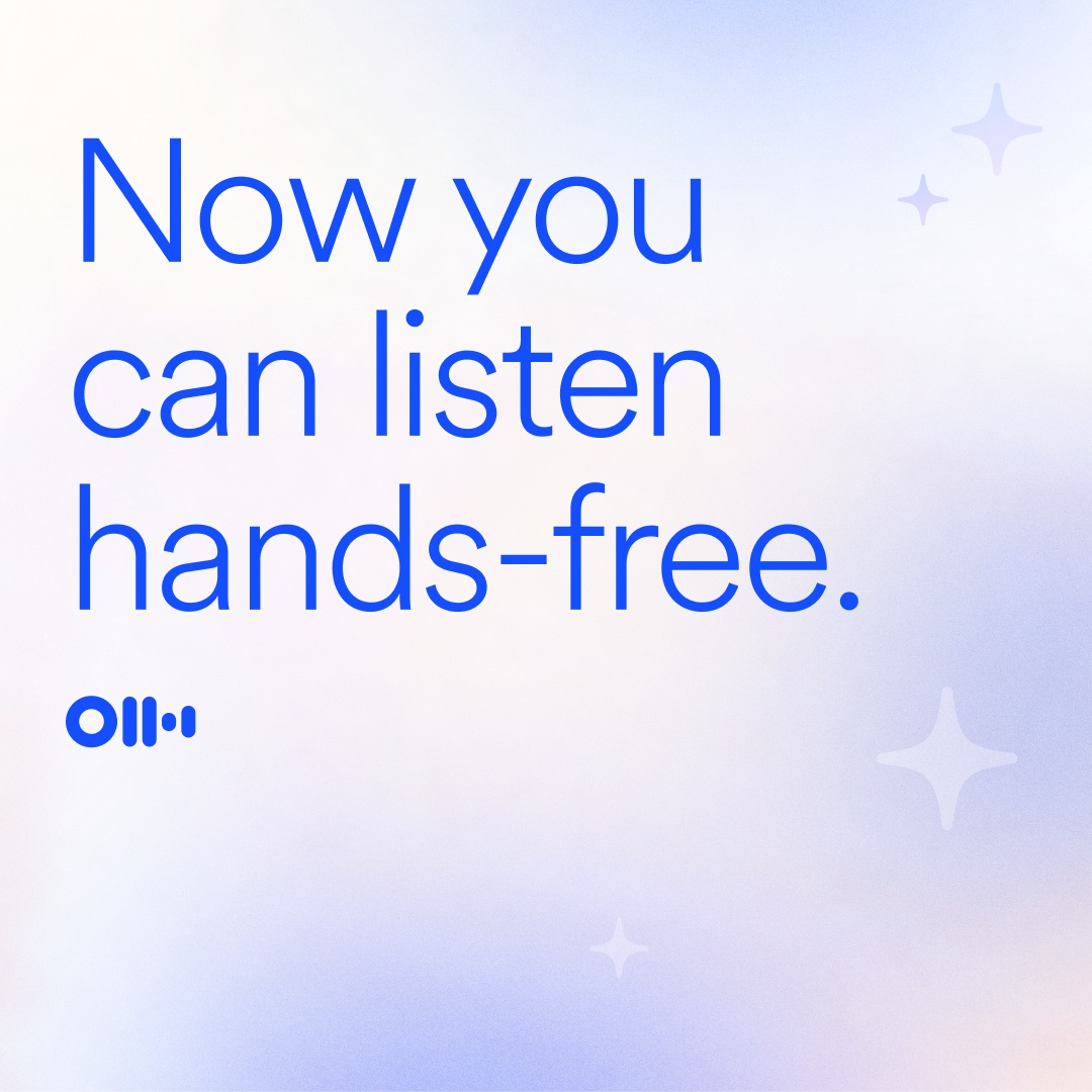 Otter.ai - AI Meeting Agent Facebook ad: Now you can listen hands-free.