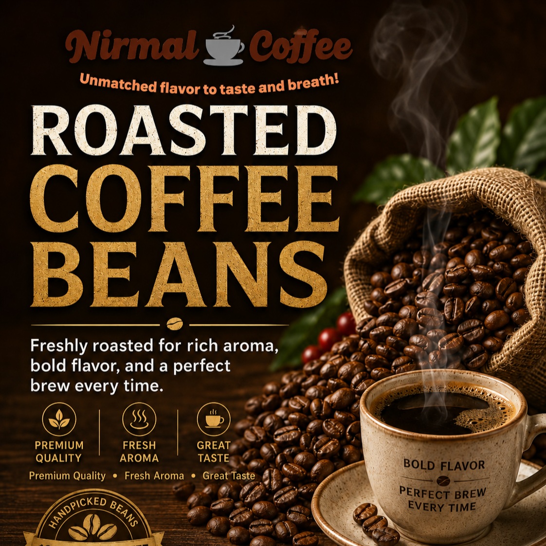 Nirmal Coffee Facebook ad: Fresh Roasted Coffee Beans | Premium Robusta & More|Buy…
