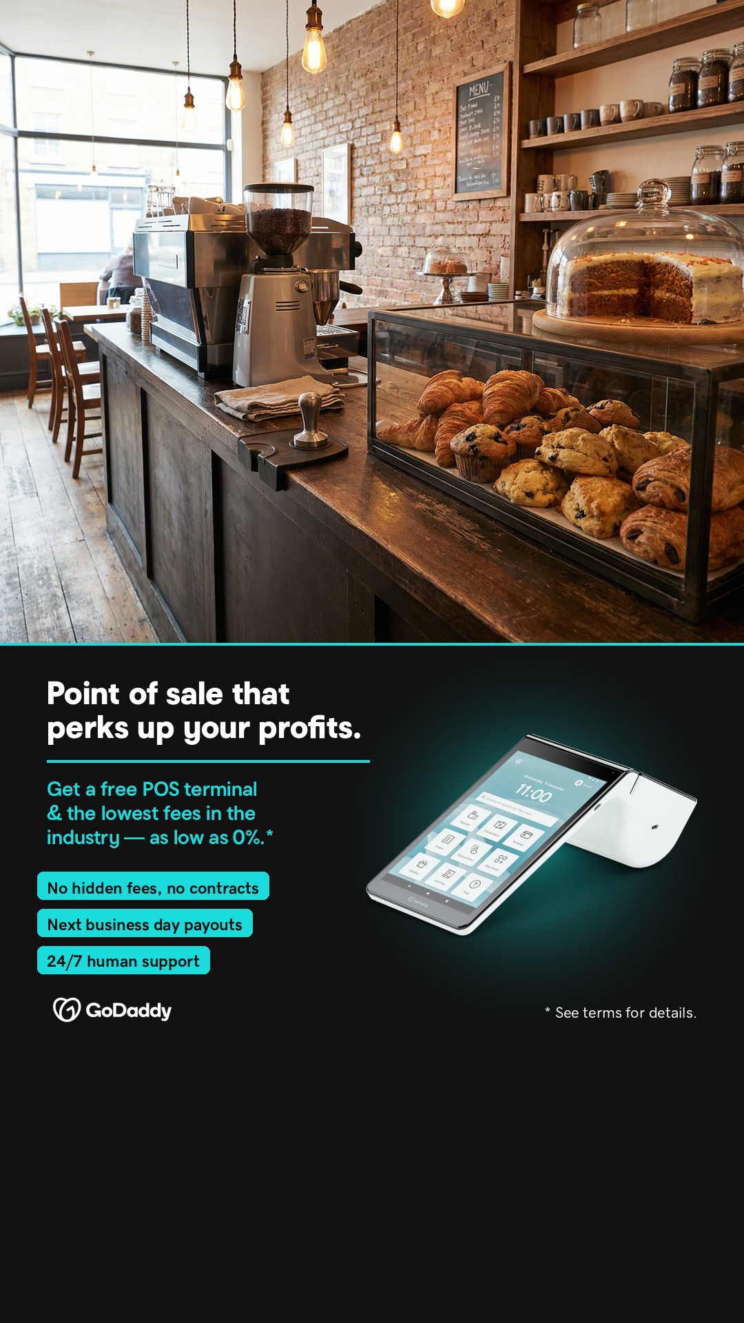GoDaddy Facebook ad