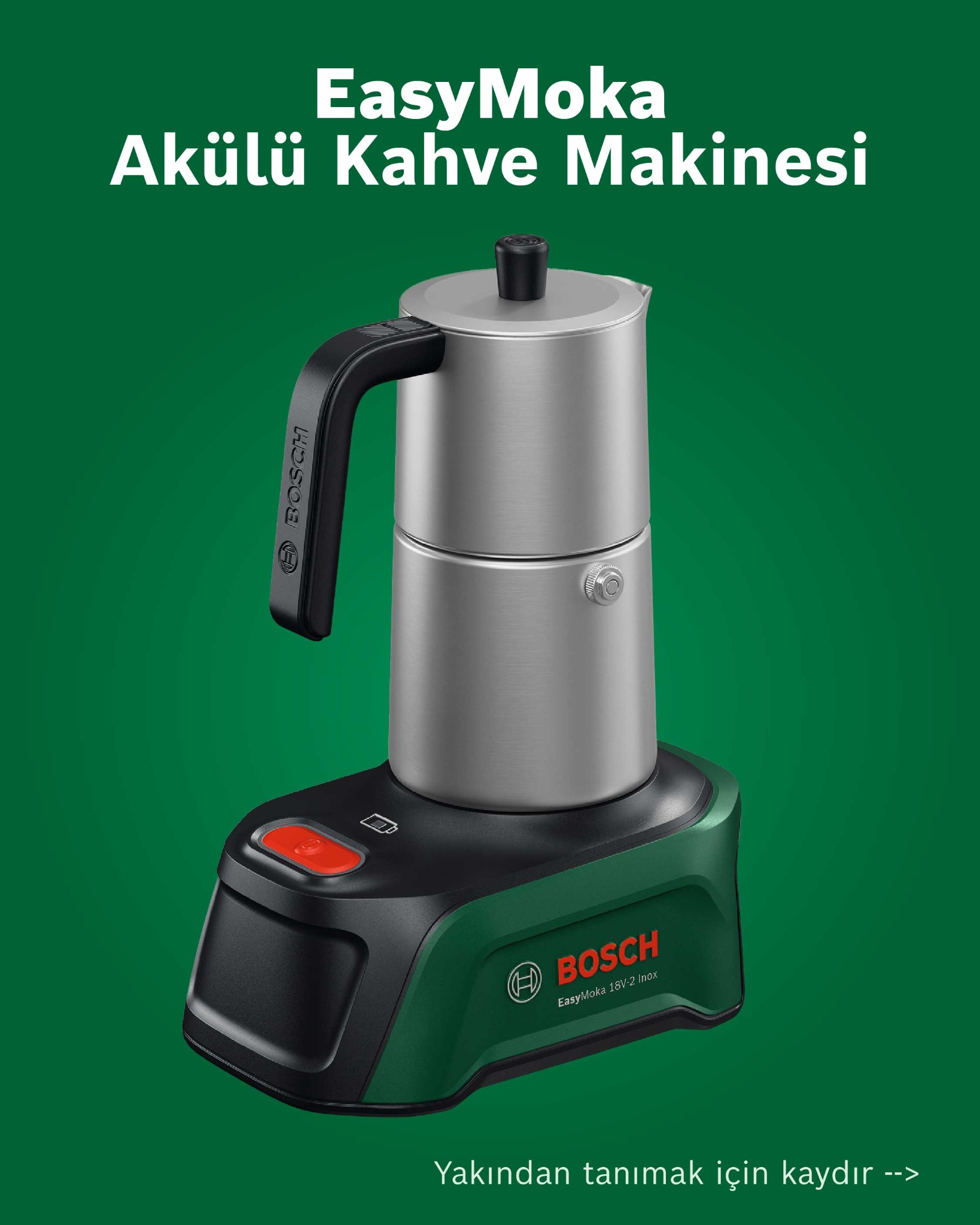 Bosch Türkiye Facebook ad: EasyMoka ile lezzetli ve taze demlenmiş kahven gün…
