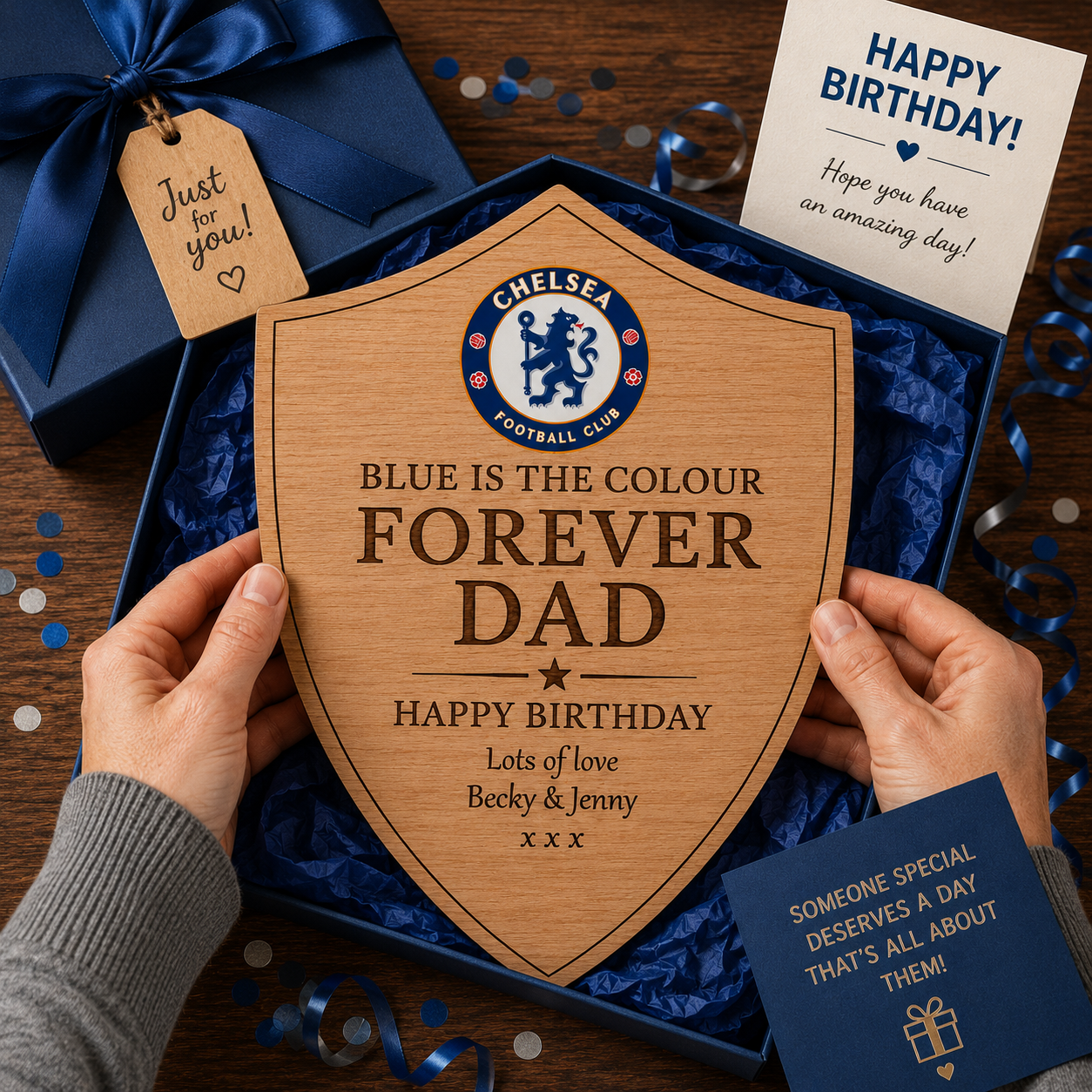 Crafting Around Personalised Gifts Facebook ad: The Perfect Chelsea Fan Gift