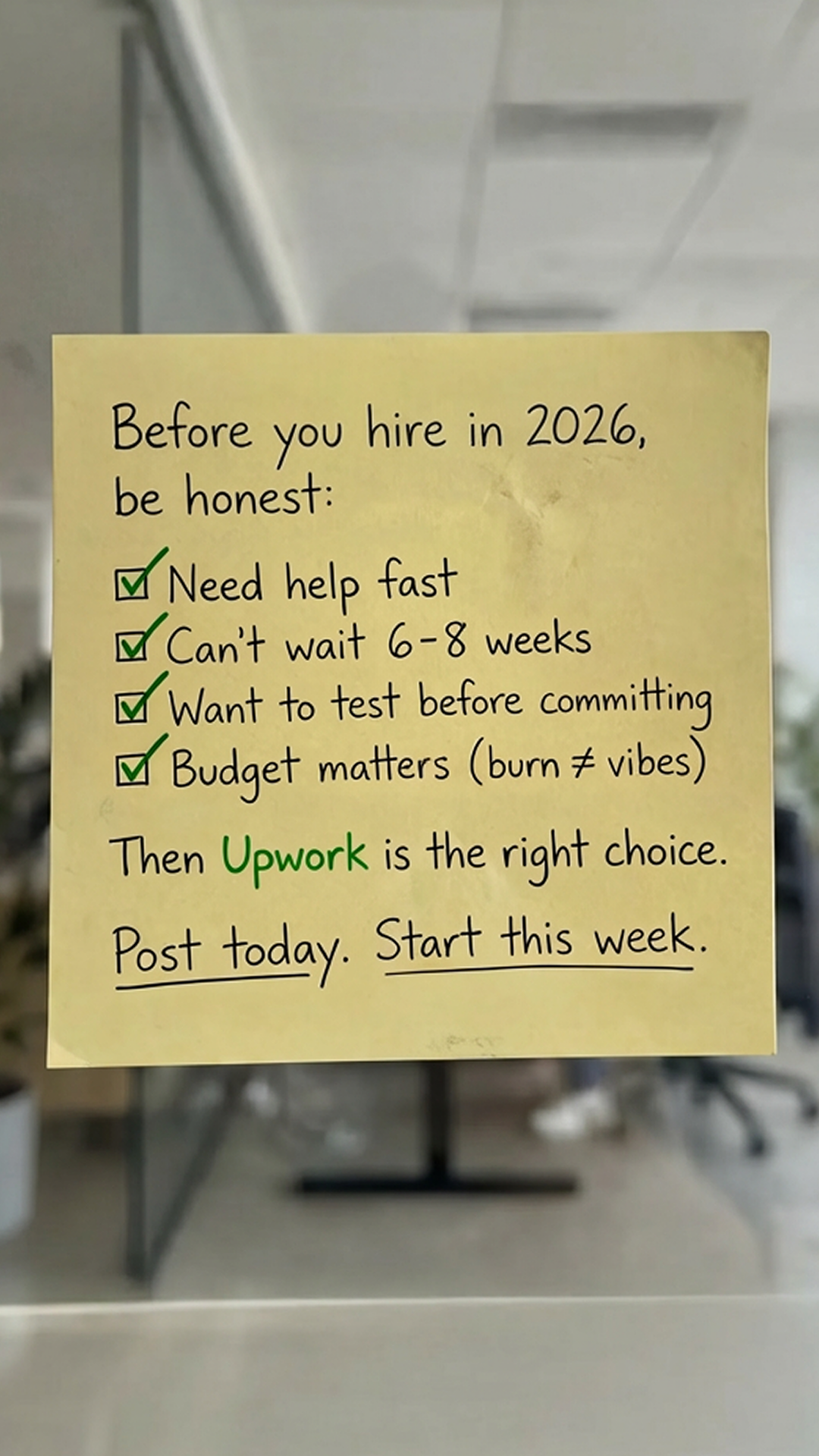 Upwork Facebook ad