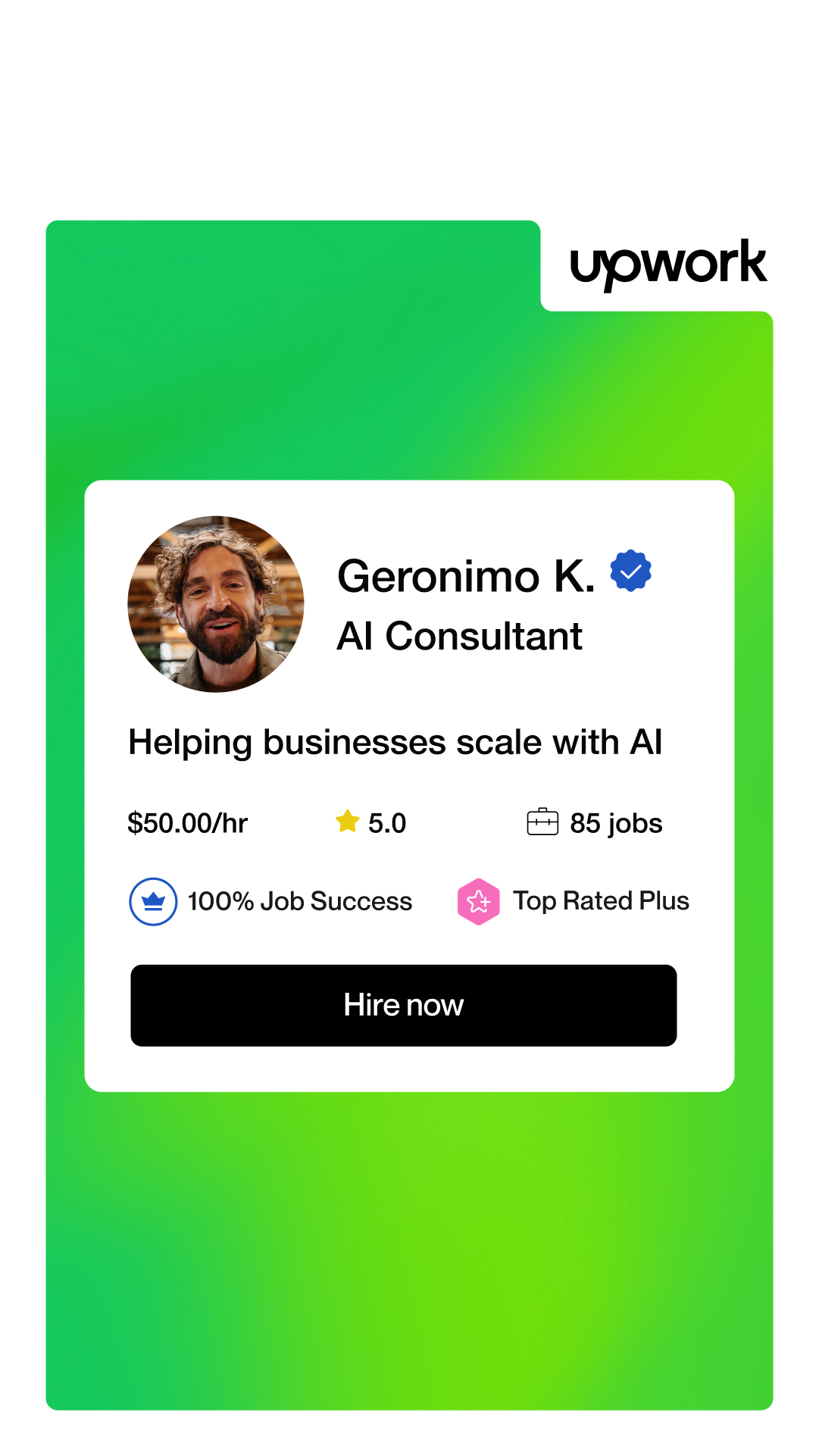 Upwork Facebook ad