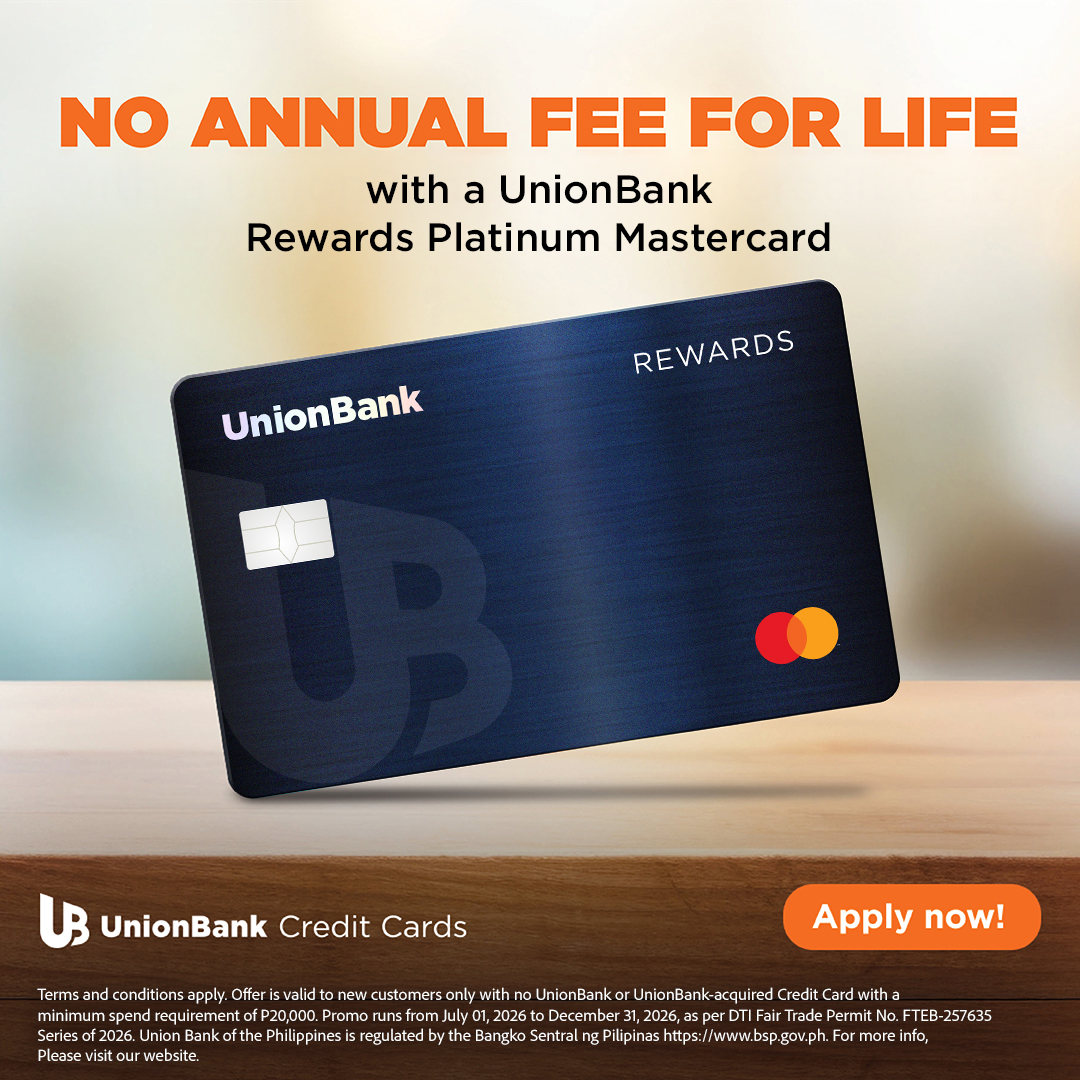 Union Bank of the Philippines Facebook ad: UnionBank Rewards Mastercard